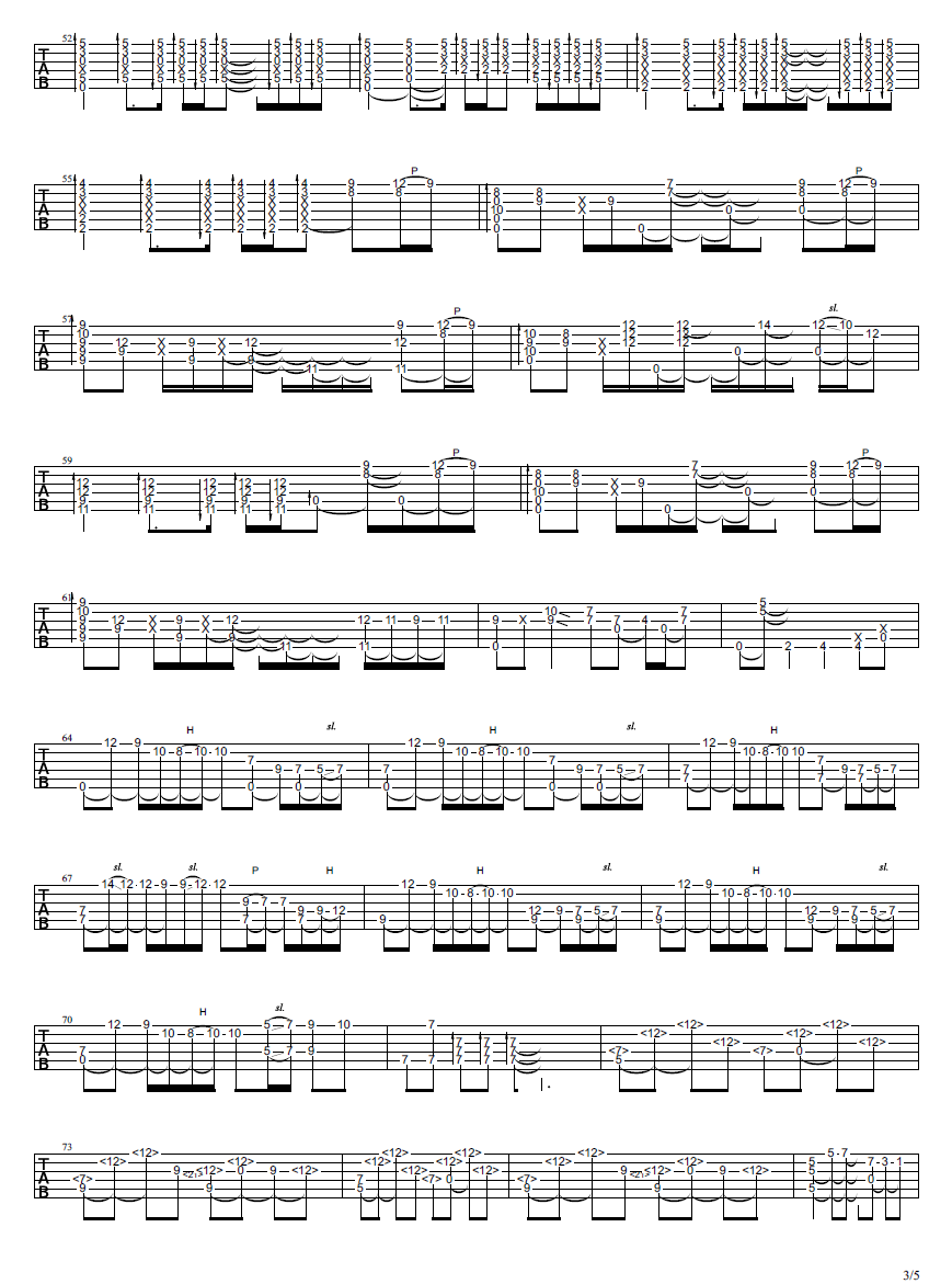 打上花火指弹吉他谱3-松井佑贵
