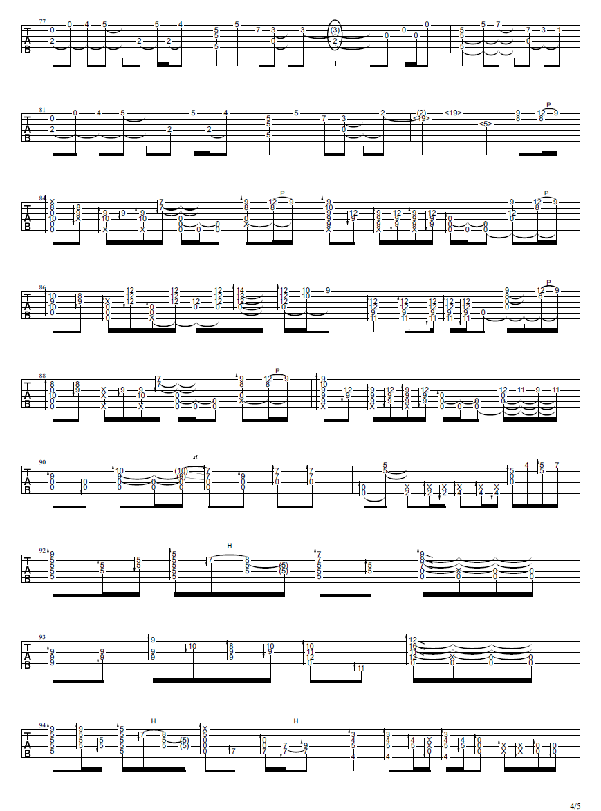 打上花火指弹吉他谱4-松井佑贵