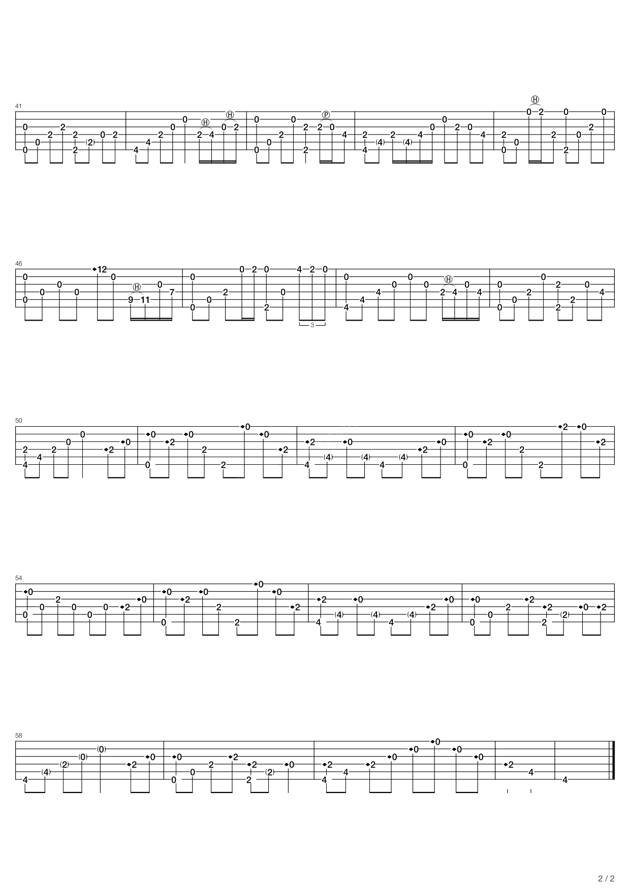 风居住的街道指弹吉他谱2