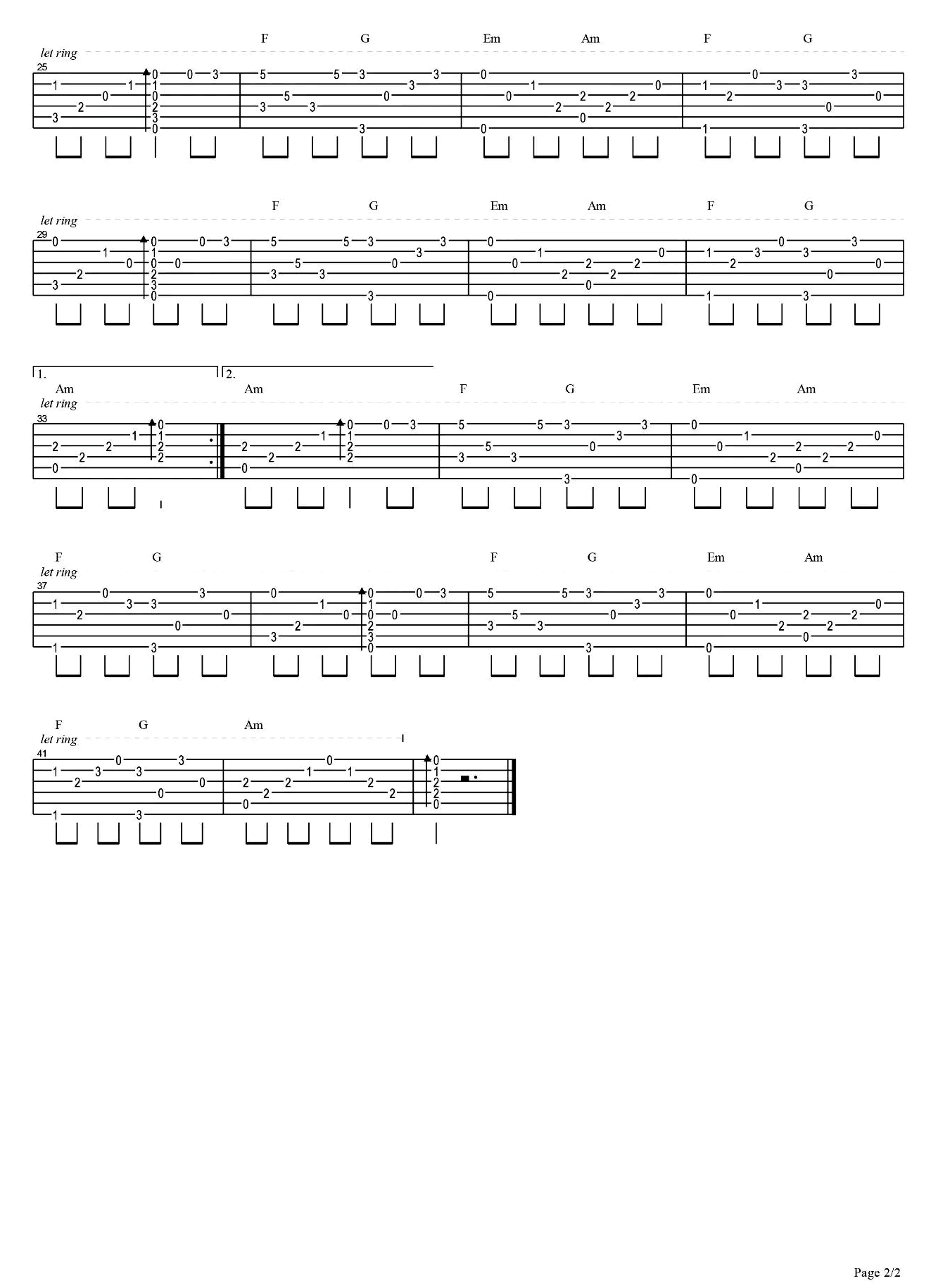 星月神话指弹吉他谱2-金莎