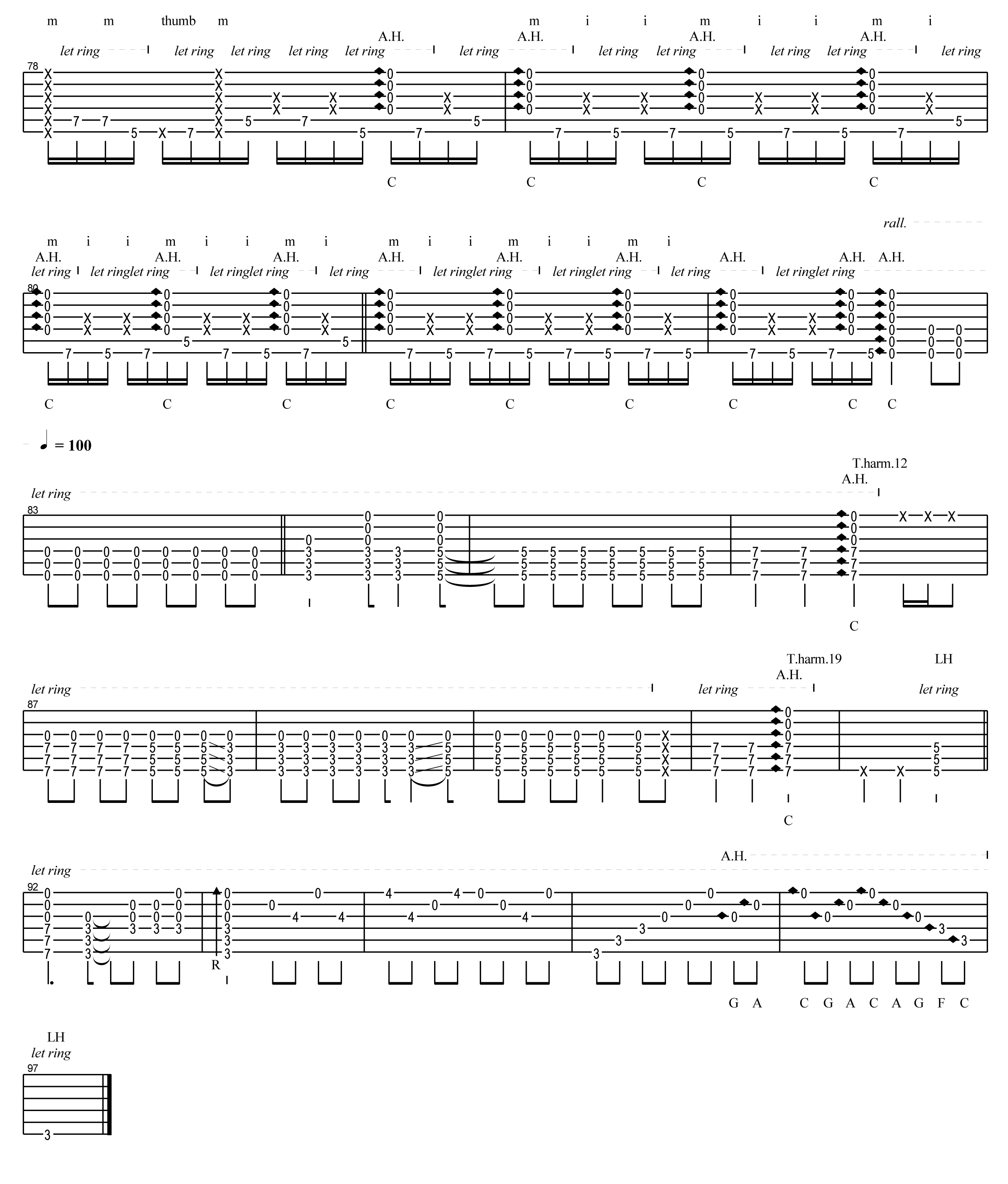 Merry-Christmas-Mr.Lawrence指弹吉他谱4-押尾桑