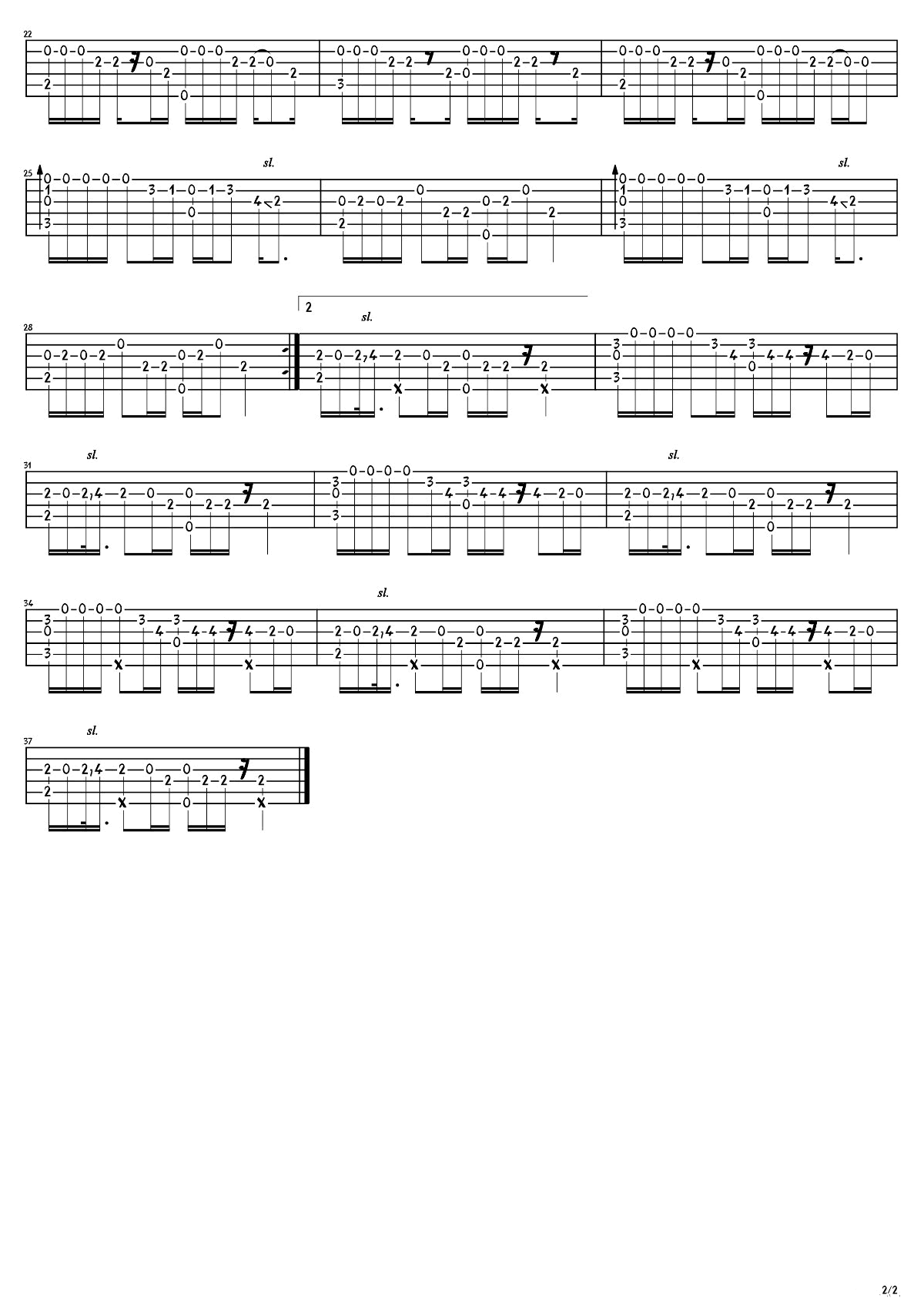 心如止水指弹吉他谱2-Ice-Paper