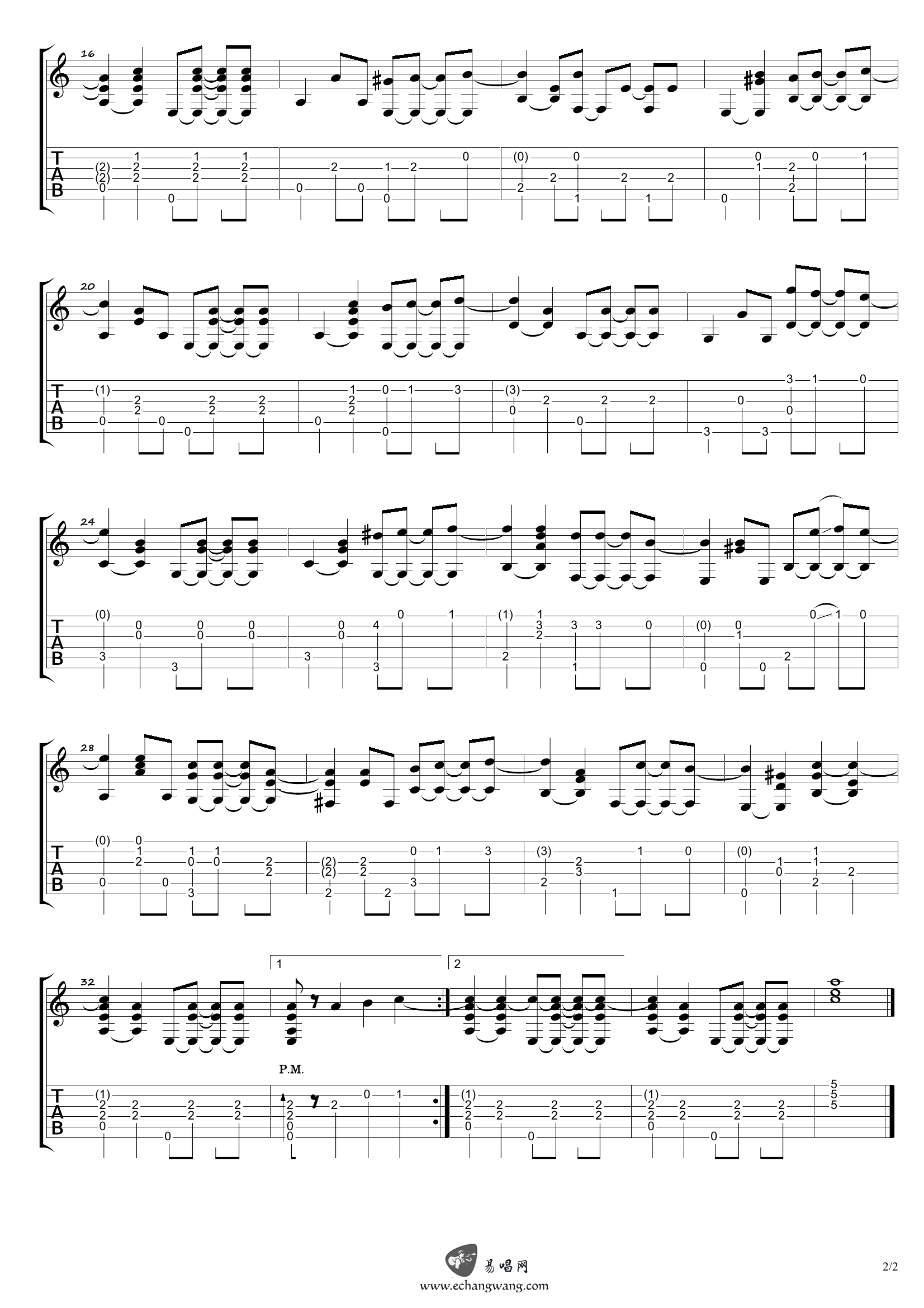 Autumn-Leaves指弹吉他谱2-卢家宏