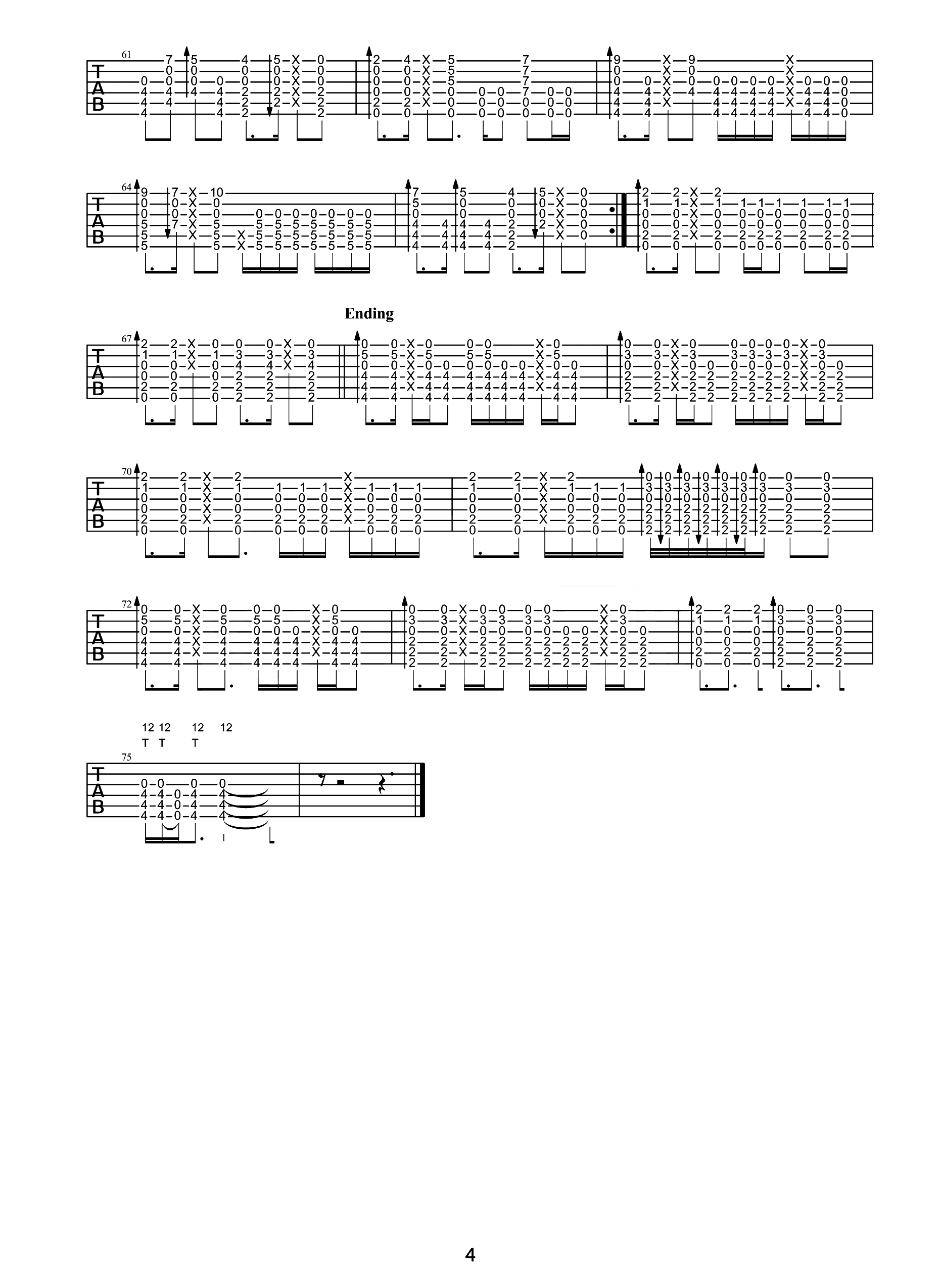Landscape指弹吉他谱4-押尾桑