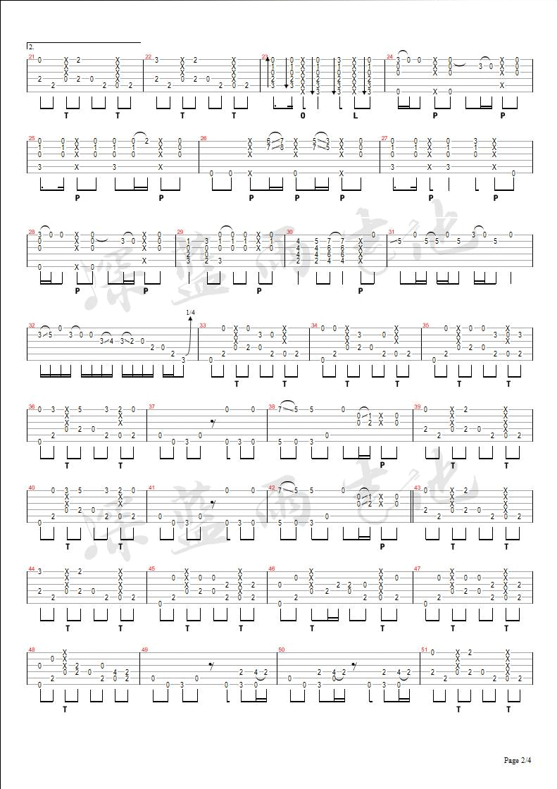 Billie-Jean指弹吉他谱2-Michael-Jackson