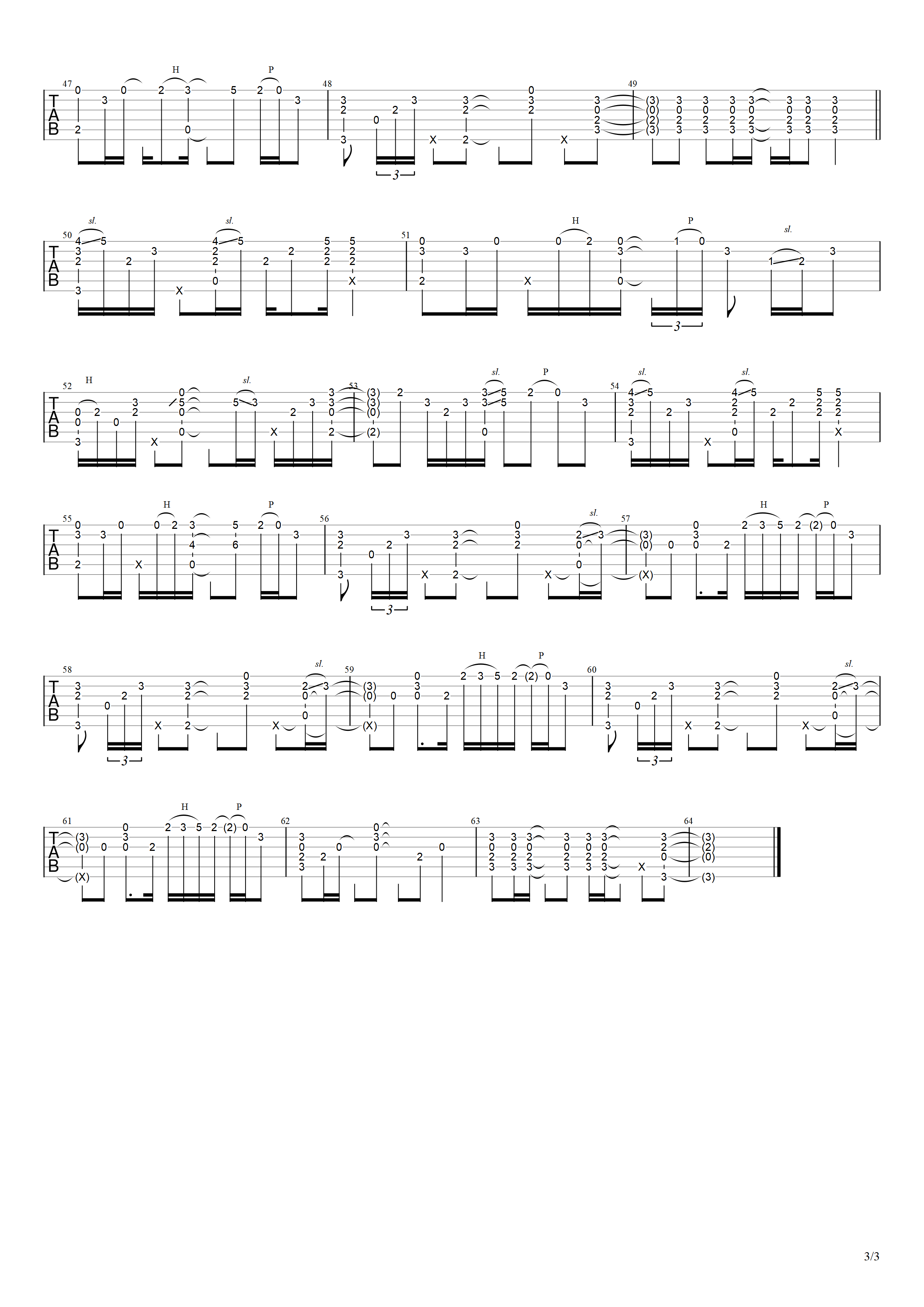 After-The-Rain指弹吉他谱预览图