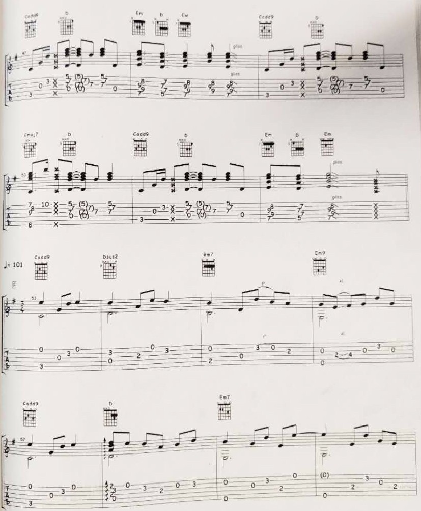 不忘初心指弹吉他谱预览图