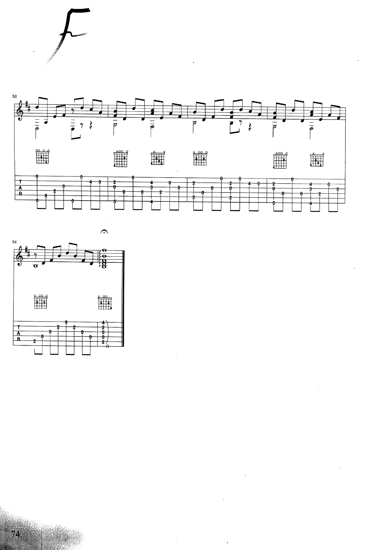 奇迹的山指弹吉他谱预览图