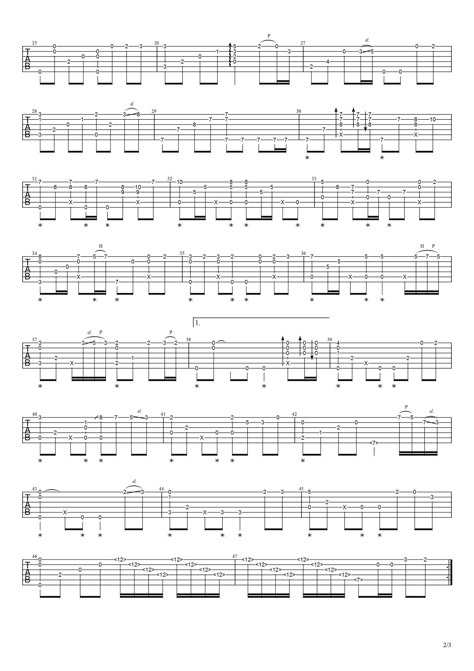 月半小夜曲指弹吉他谱预览图