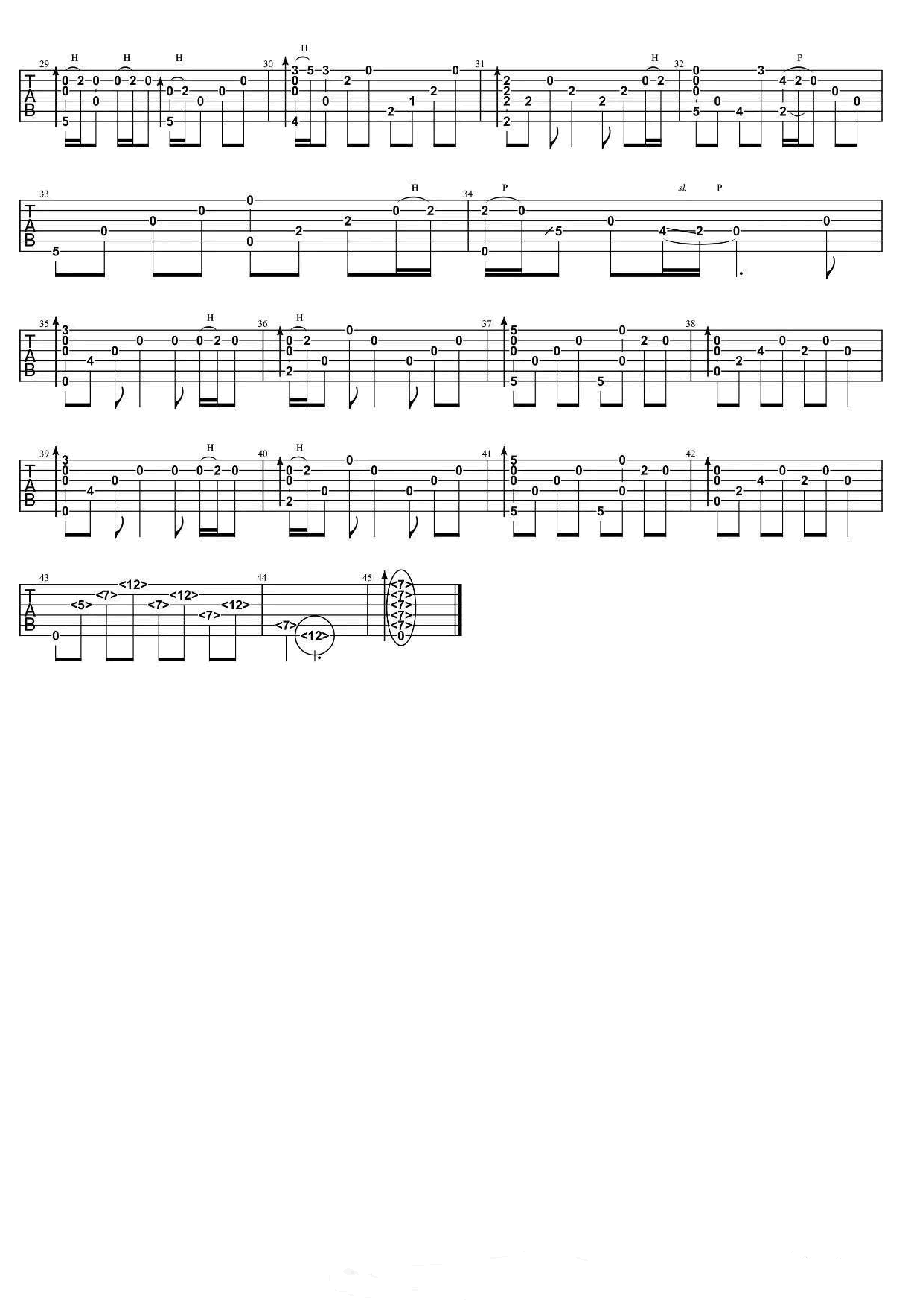 好久不见指弹吉他谱预览图