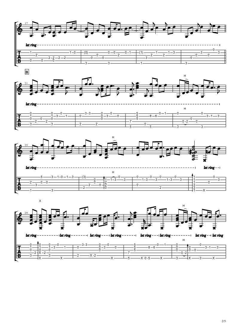 可惜没如果指弹吉他谱预览图