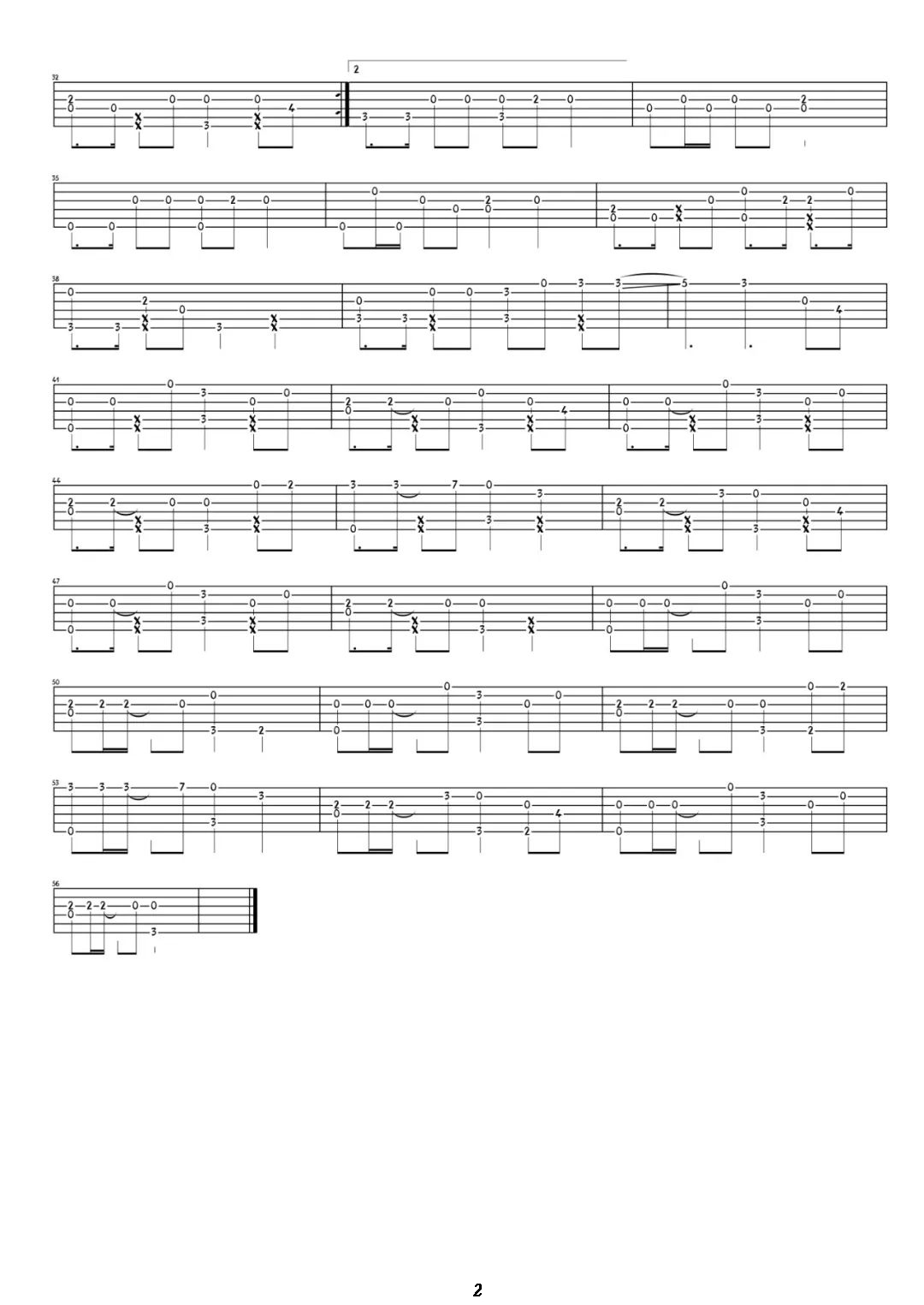 Way-Back-Home指弹吉他谱预览图