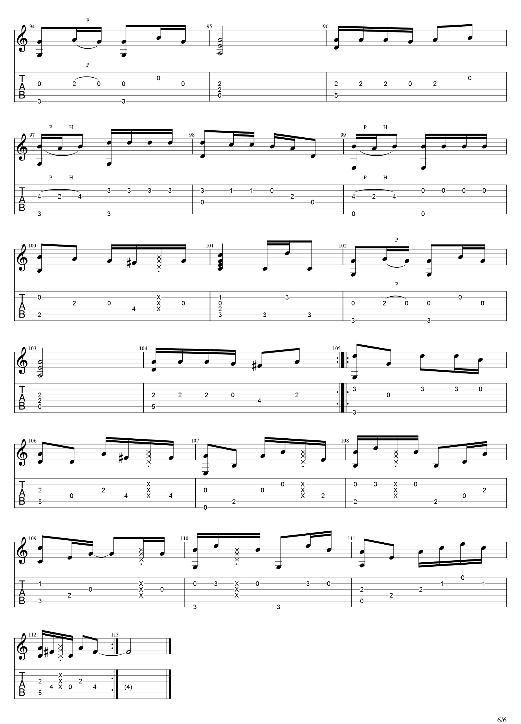 清新的小女孩指弹吉他谱预览图