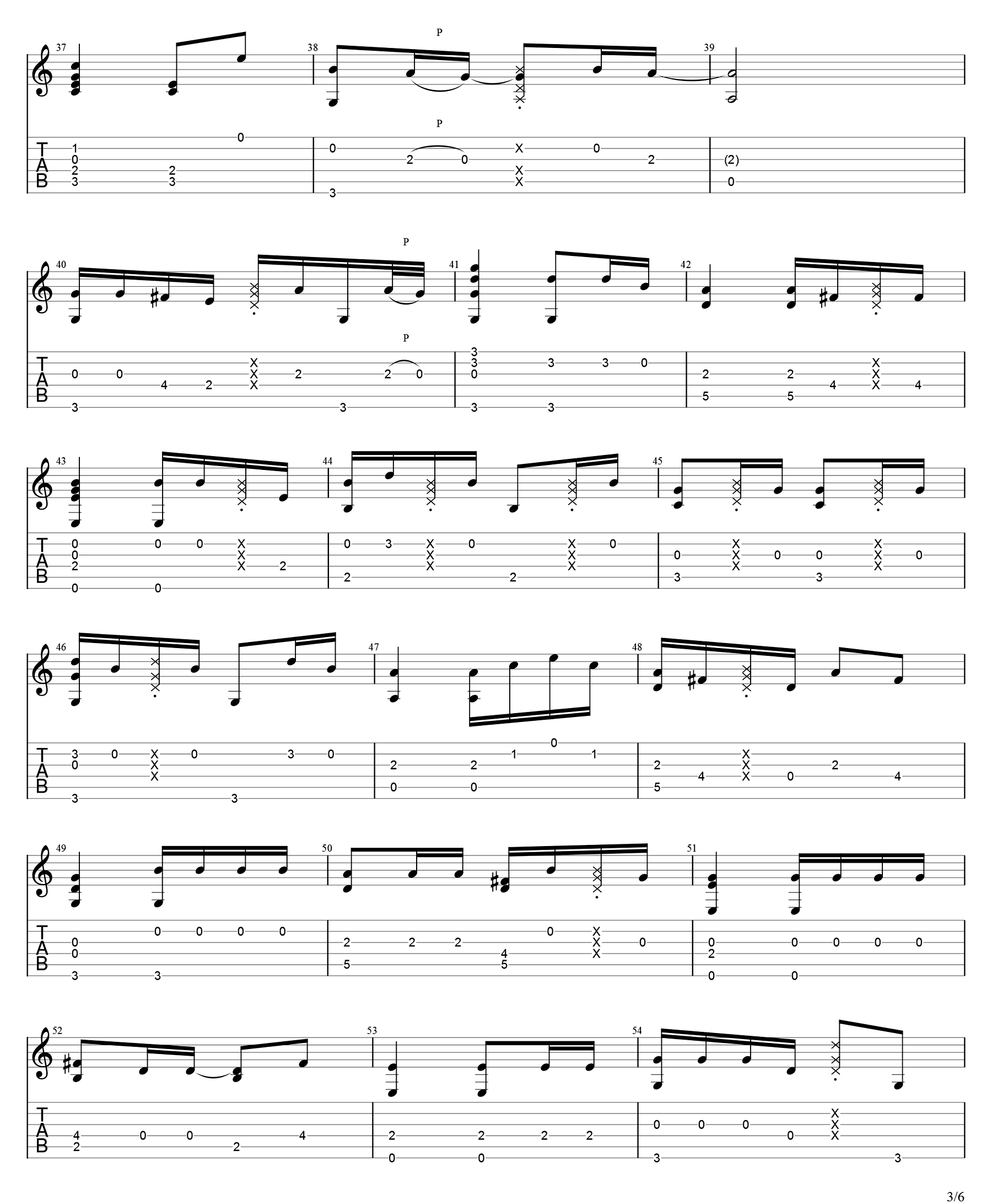 清新的小女孩指弹吉他谱预览图