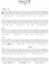 卡农指弹吉他谱_大伟E调版本_原版指弹六线谱_吉他独奏谱