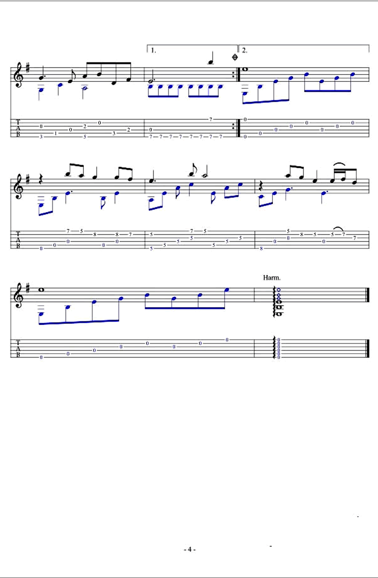 铁血丹心指弹吉他谱预览图