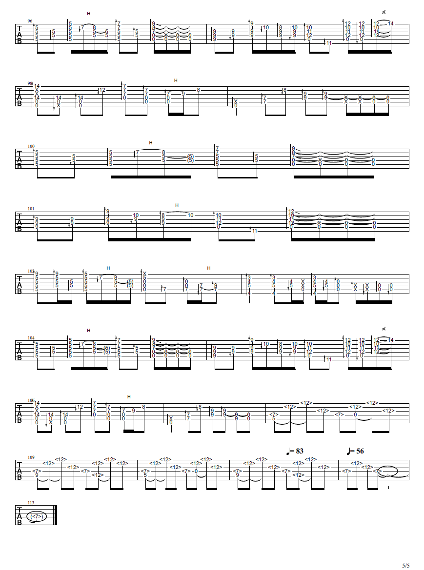 打上花火指弹吉他谱预览图
