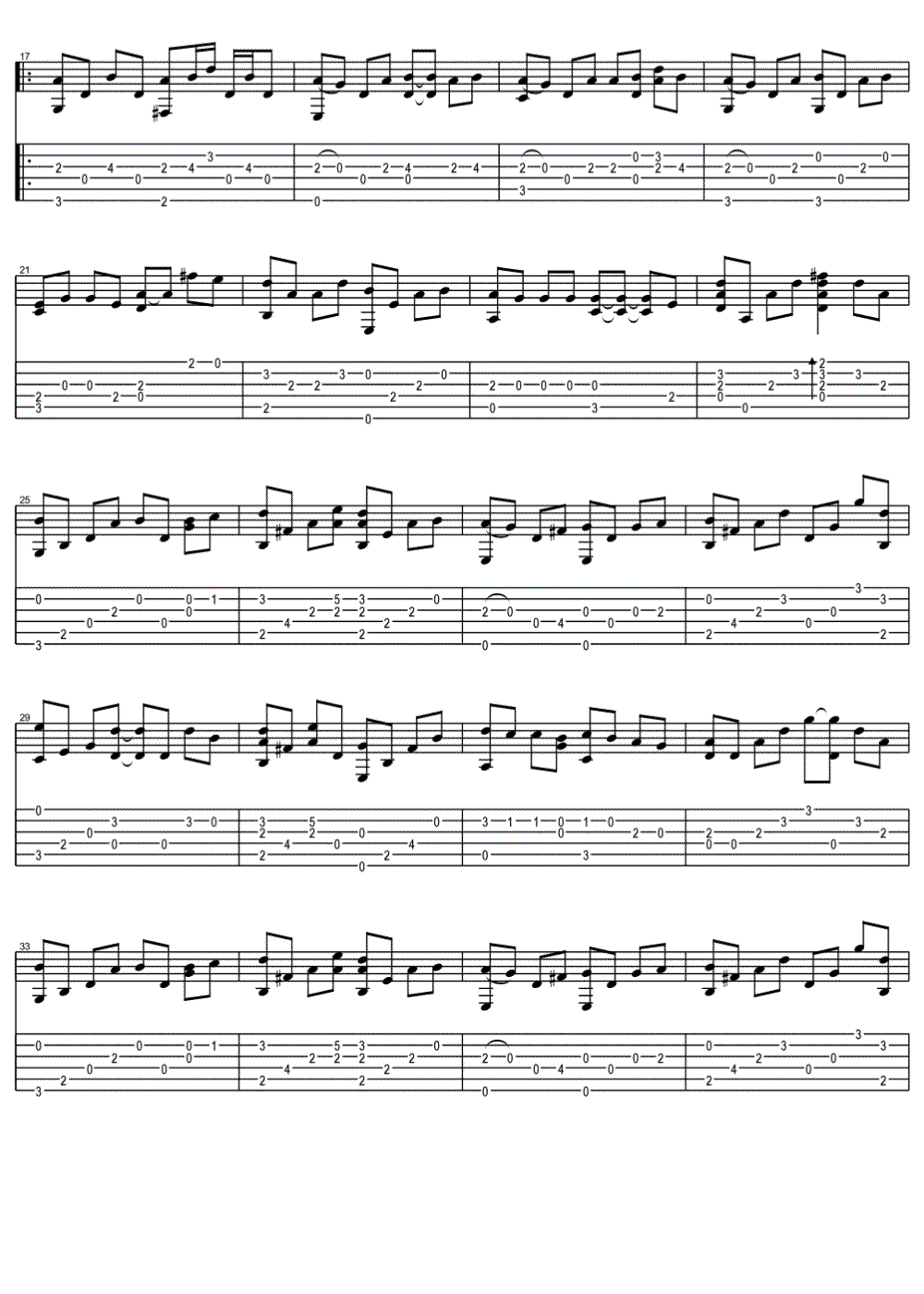 好可惜指弹吉他谱预览图