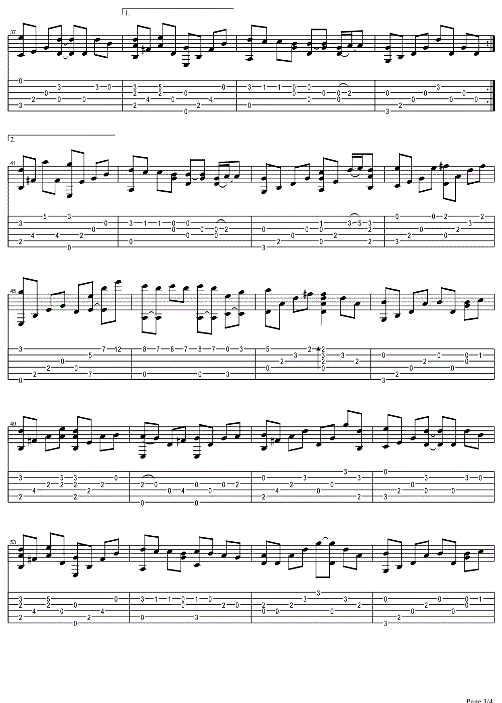 好可惜指弹吉他谱预览图