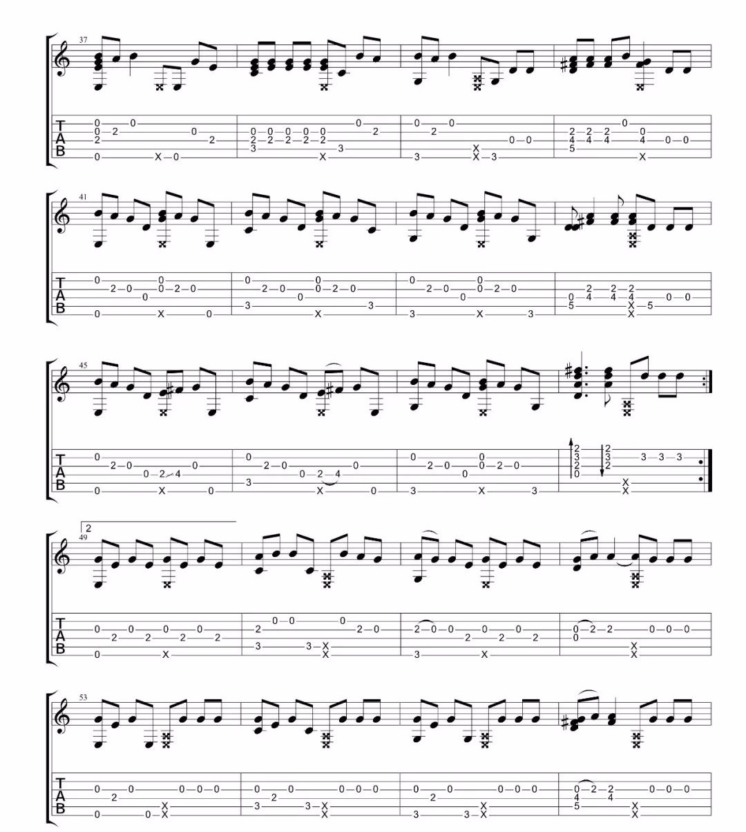 病变指弹吉他谱预览图