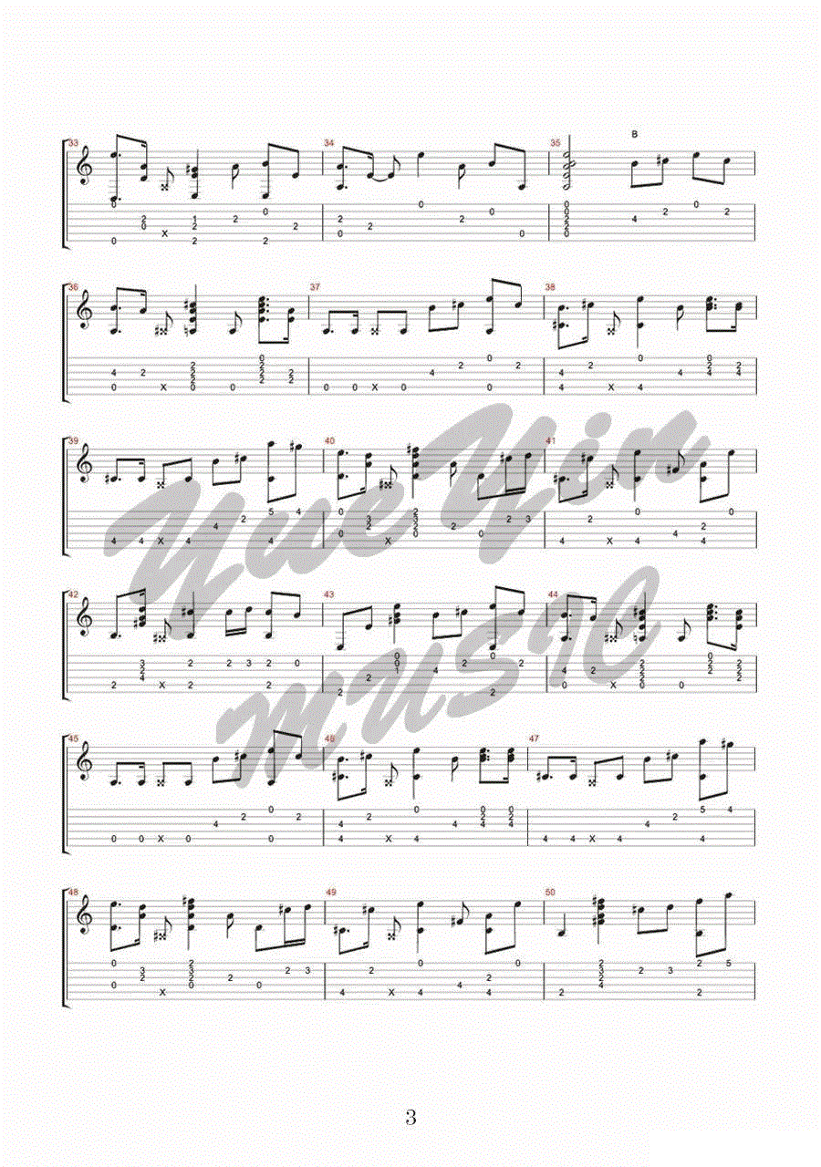 等待的风指弹吉他谱预览图