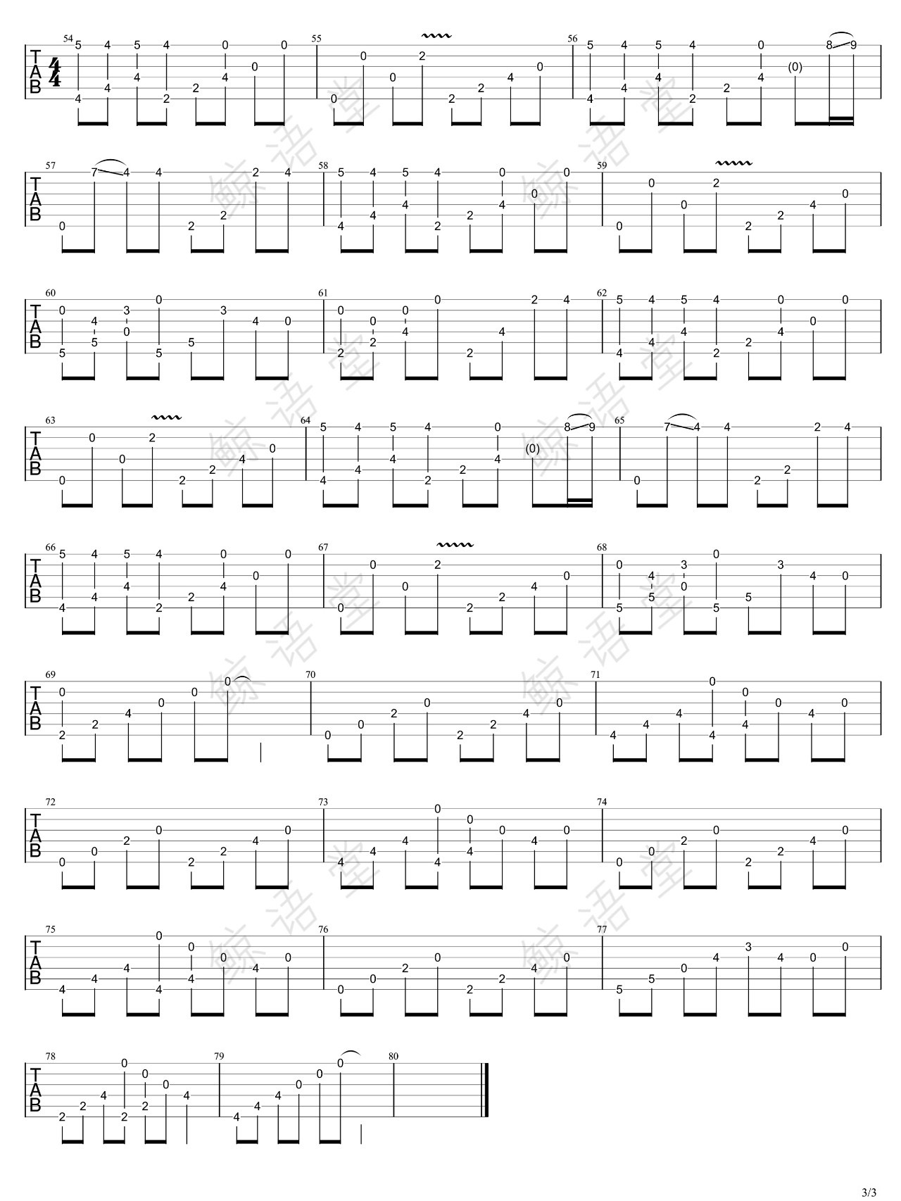 It's-You指弹吉他谱预览图