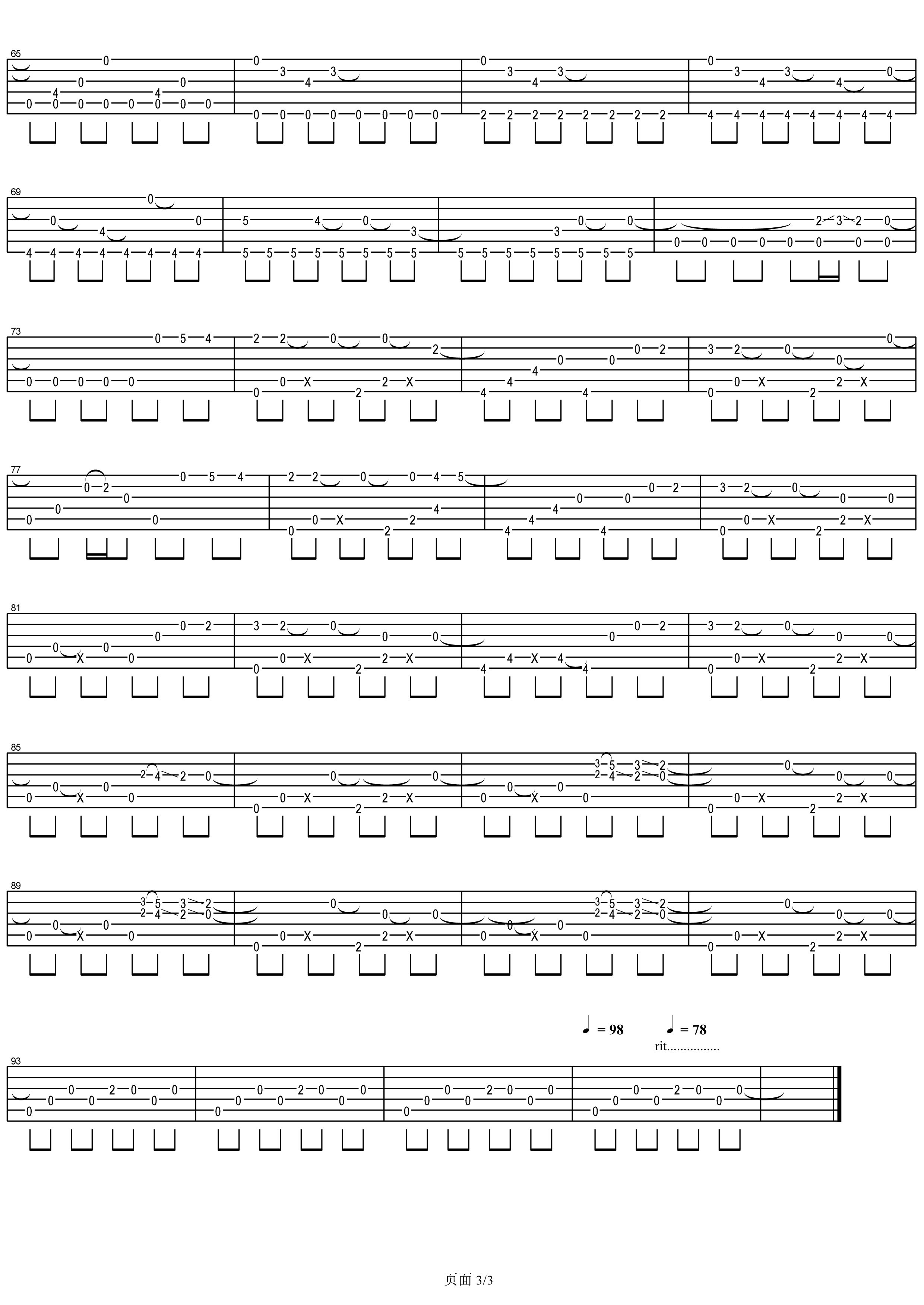 Time-Travel指弹吉他谱预览图