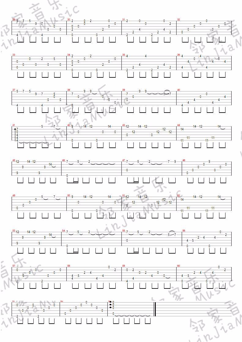 起风了指弹吉他谱预览图