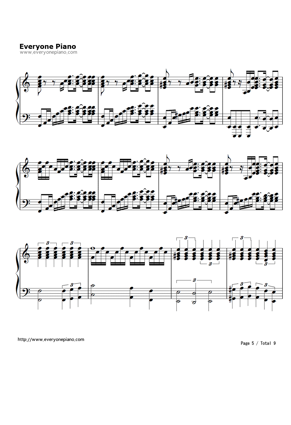 亡灵钢琴钢琴谱5-长腿叔叔