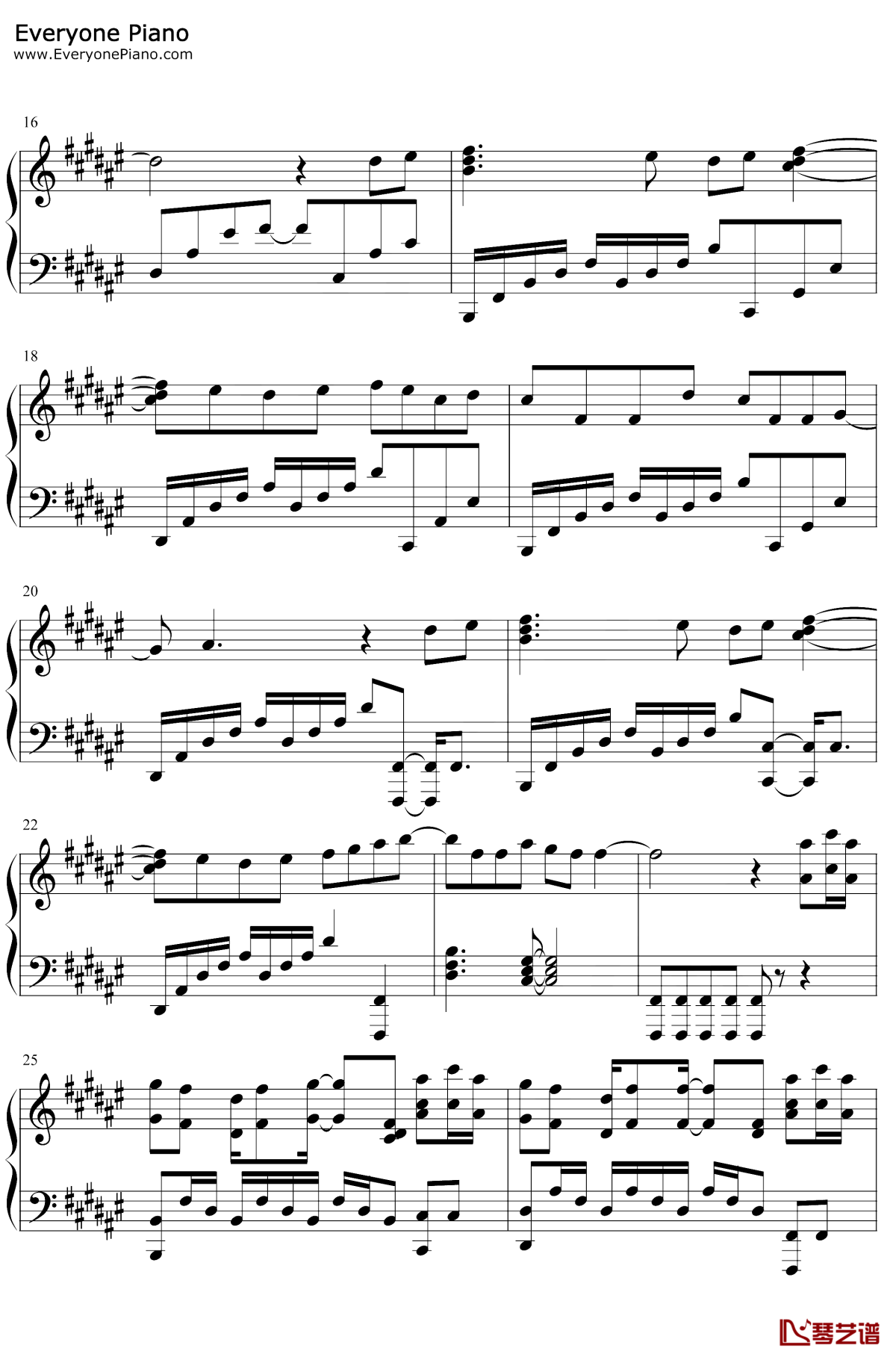 打上花火钢琴谱2-米津玄师