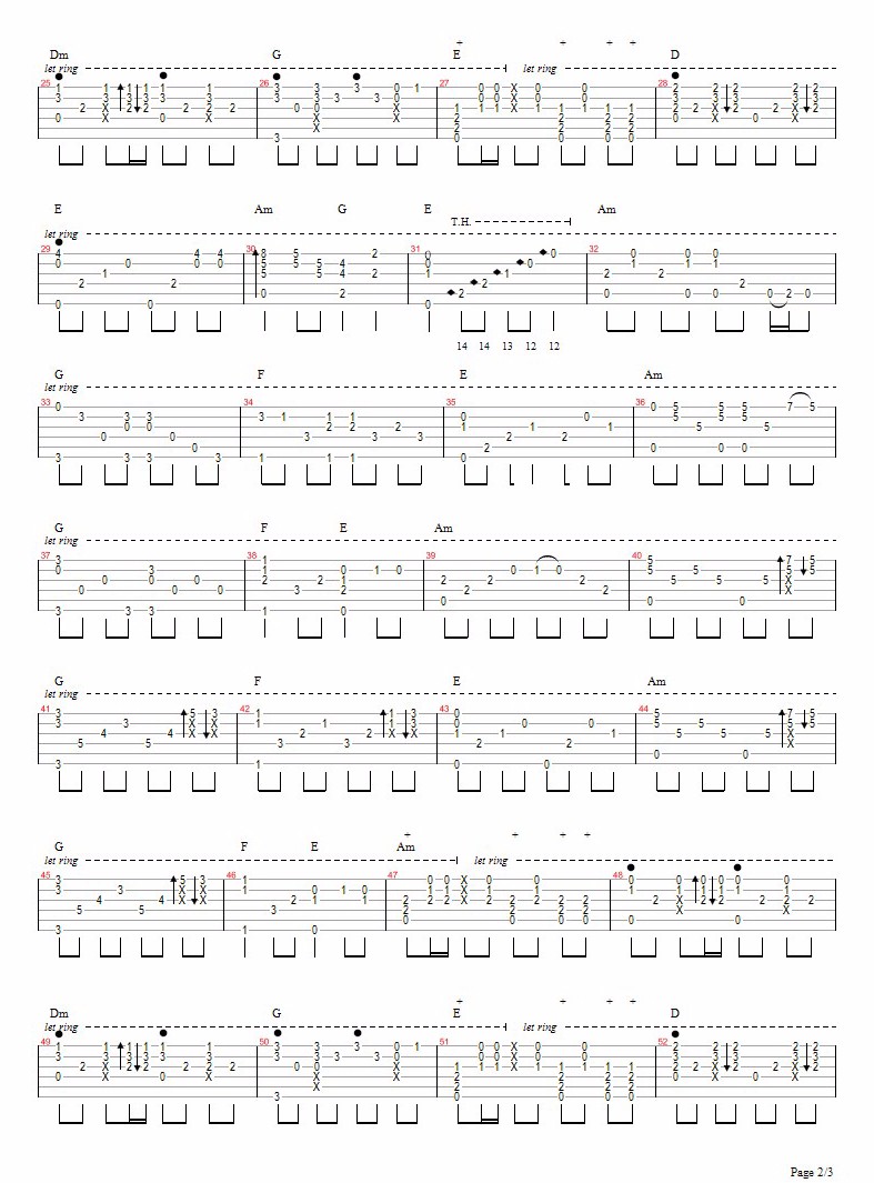 一生有意义指弹谱_罗文/甄妮_吉他指弹谱_高清独奏六线谱2