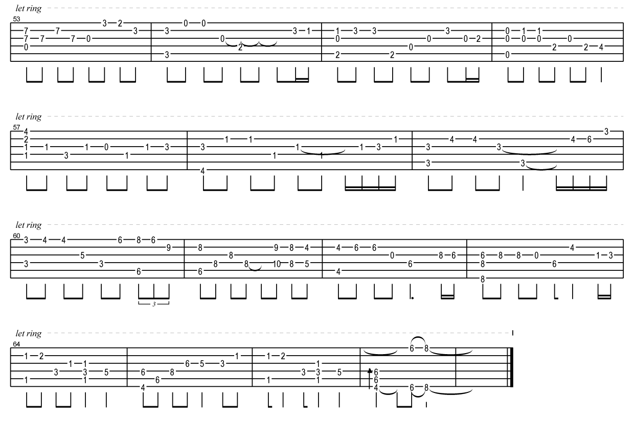 雨的印记指弹吉他谱_吉他指弹谱_高清独奏六线谱3