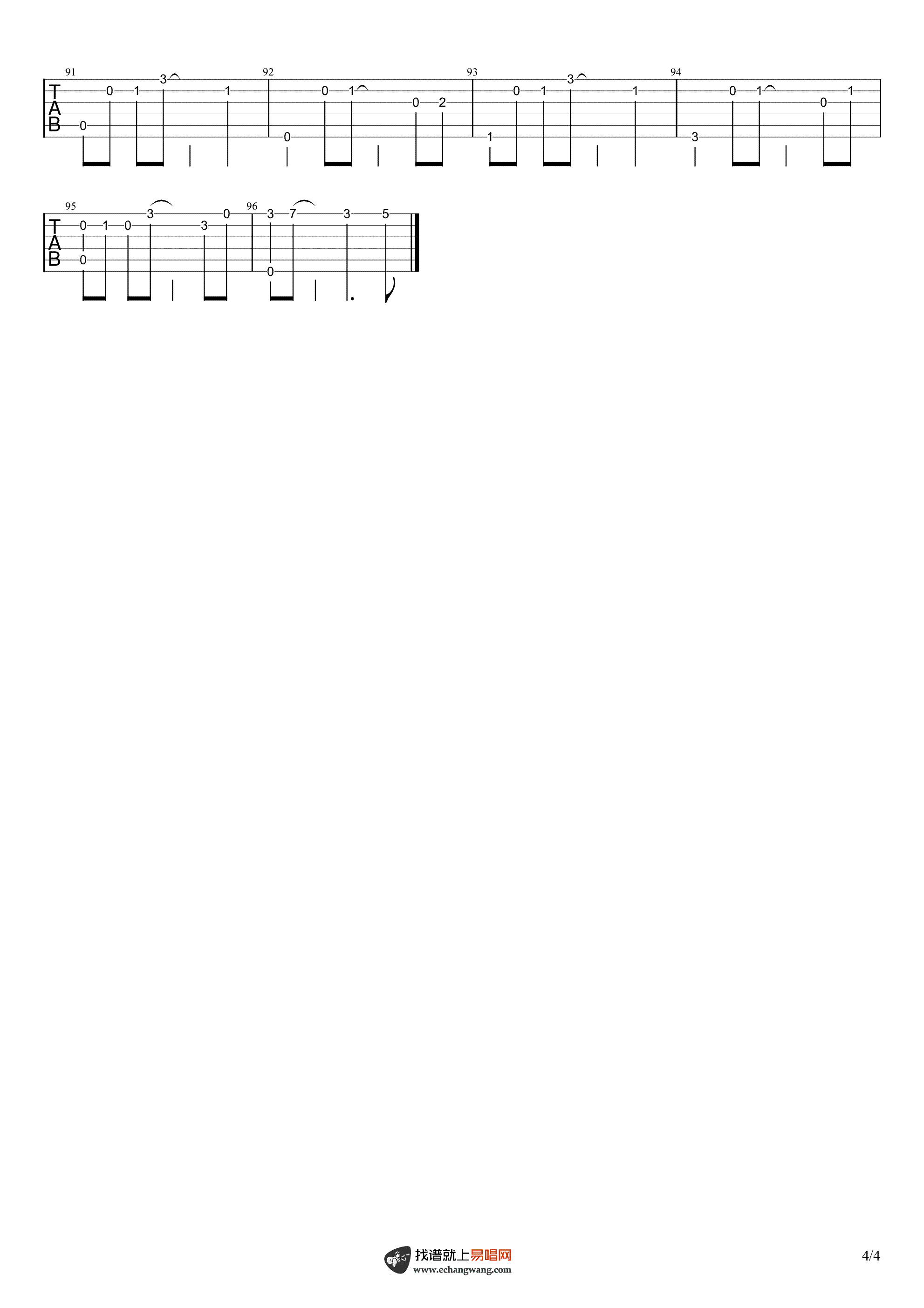 Stay指弹谱_The Kid Laroi_吉他指弹谱_高清独奏六线谱4