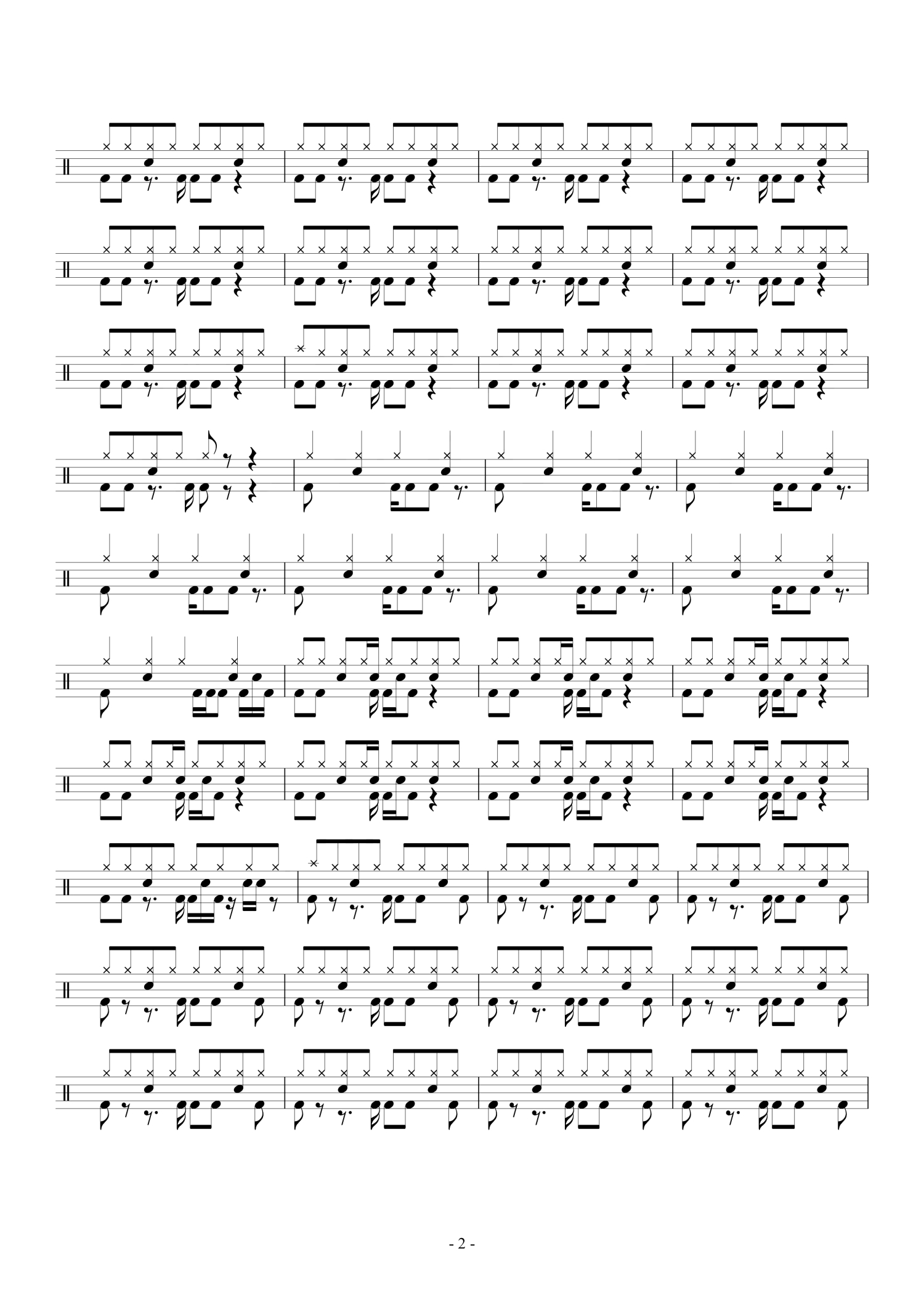 说爱你架子鼓谱2-蔡依林