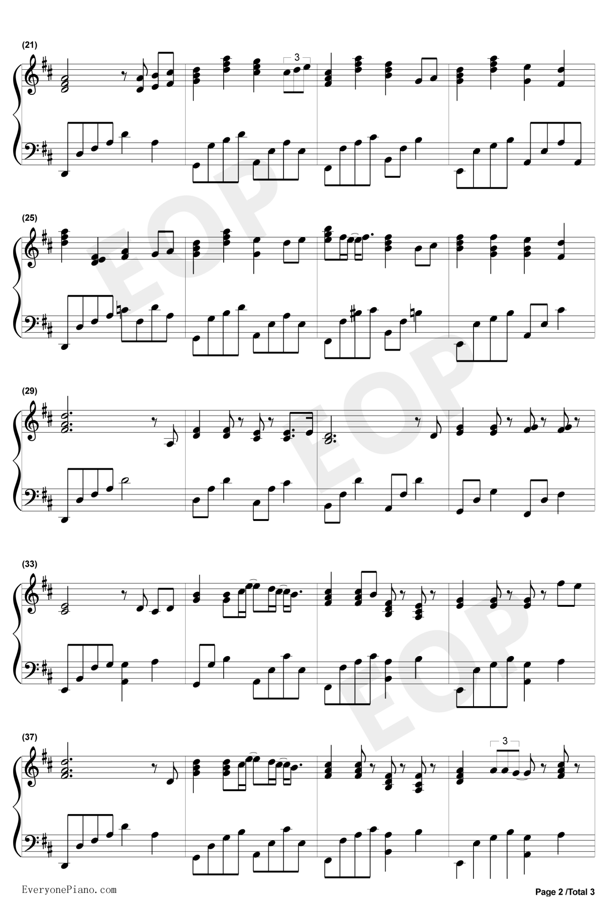 突然好想你钢琴谱2-五月天