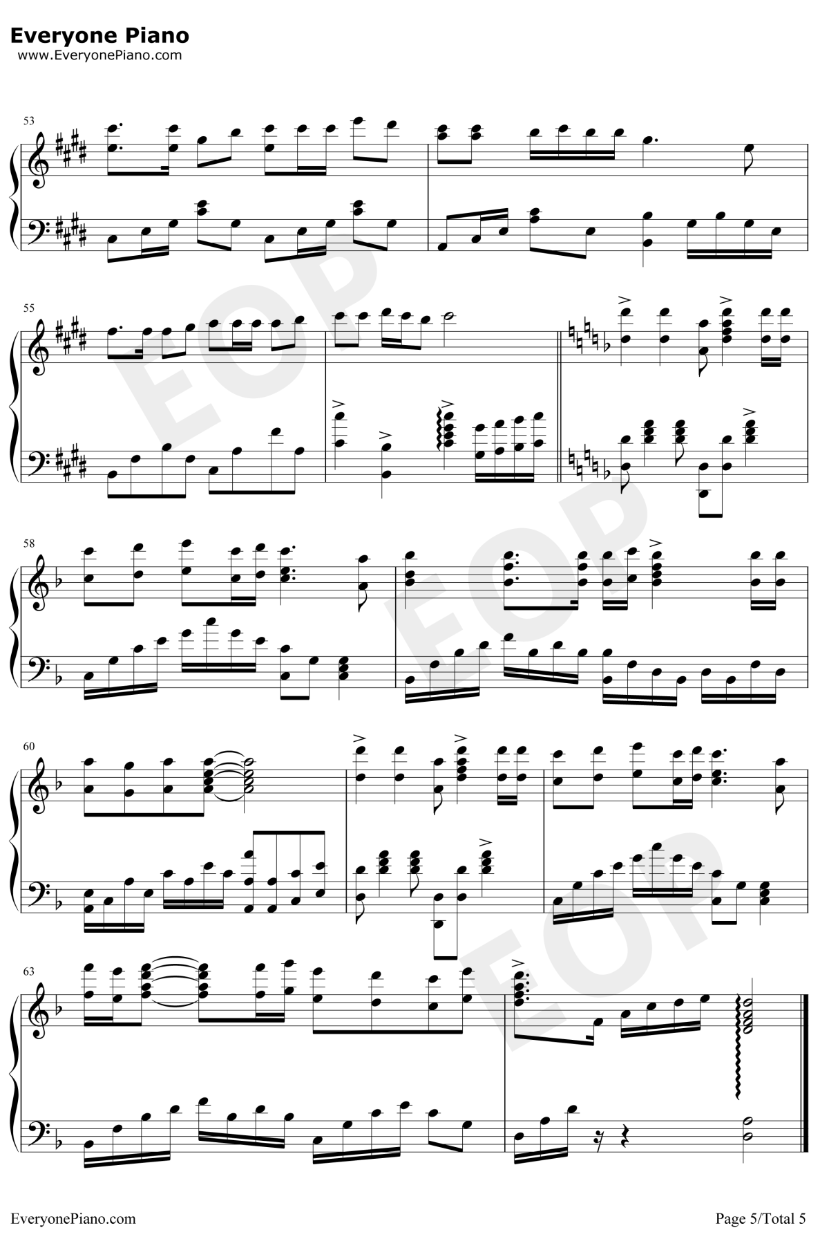 星星点灯钢琴谱5-郑智化