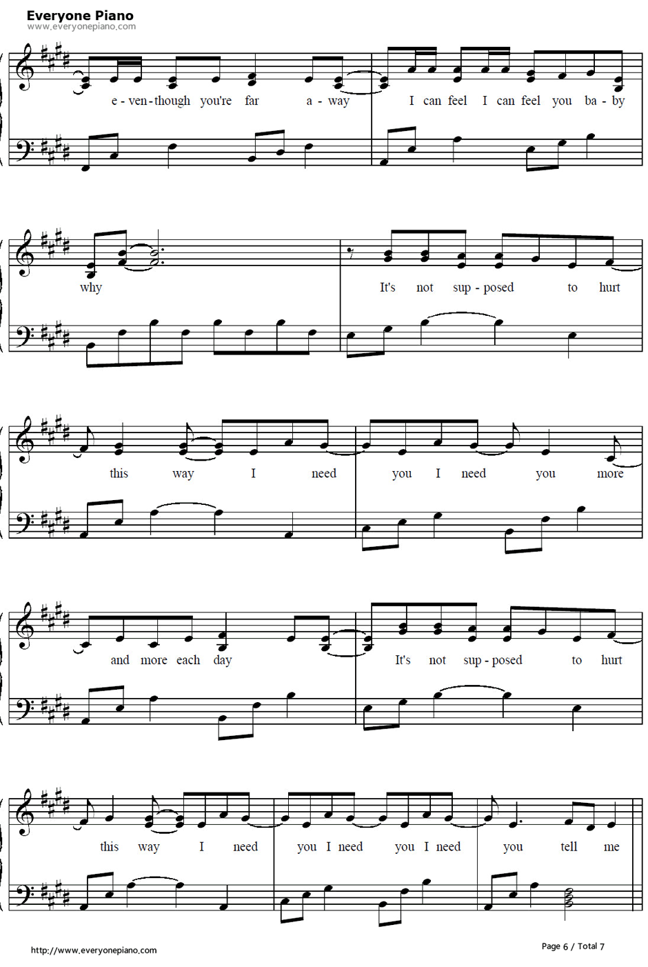 Why钢琴谱6-艾薇儿