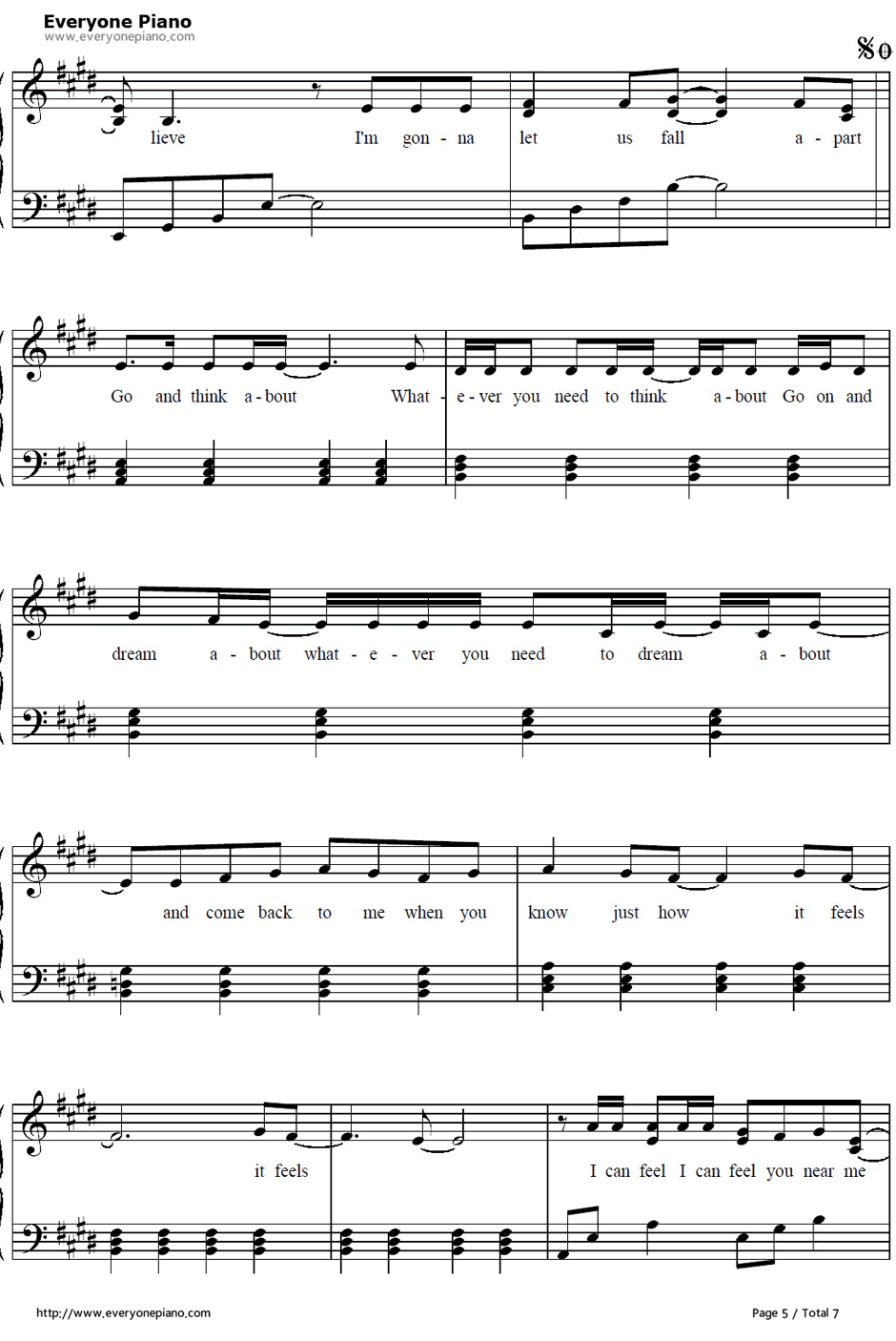 Why钢琴谱5-艾薇儿