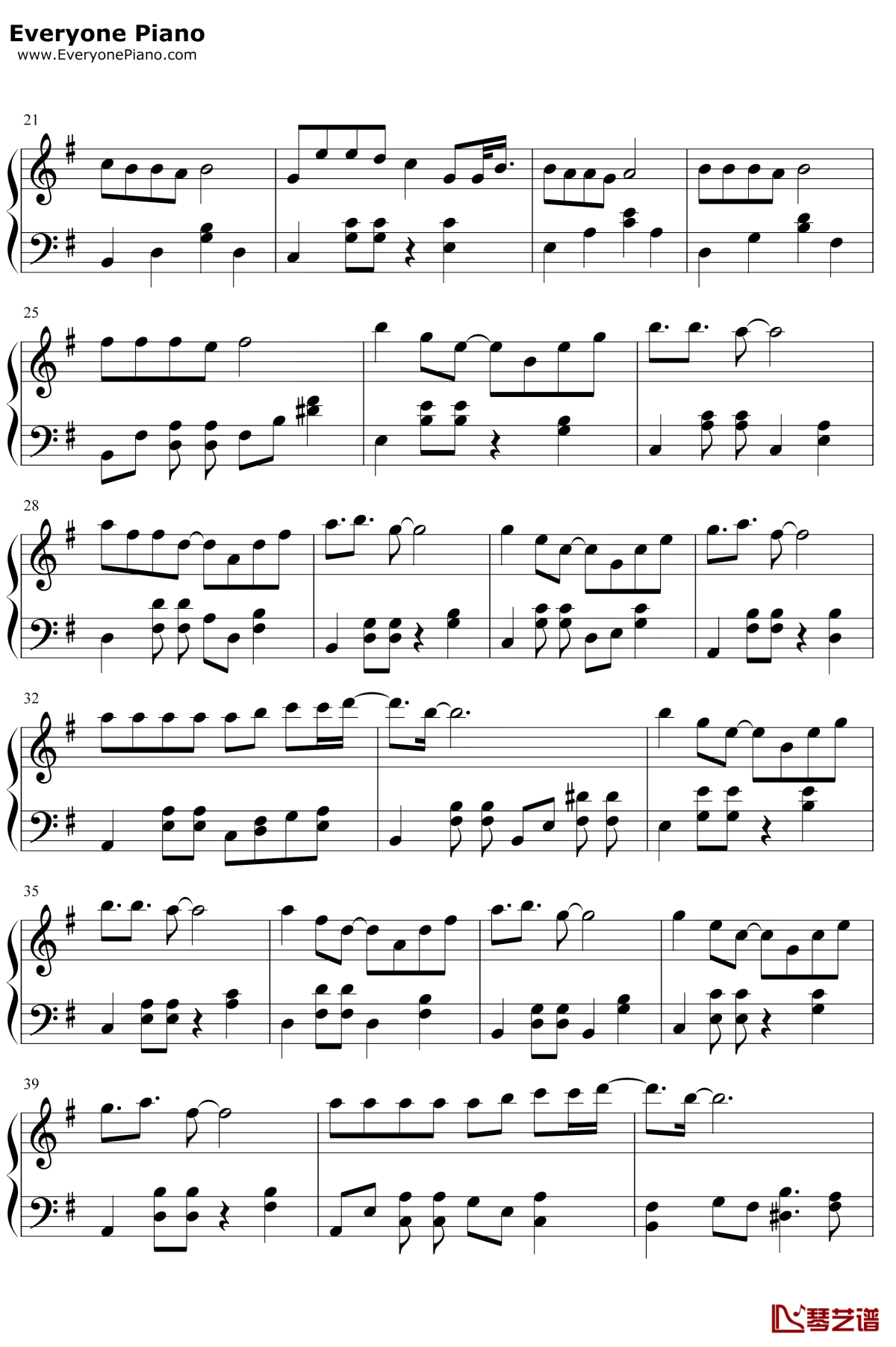 小可爱钢琴谱2-爱朵女孩