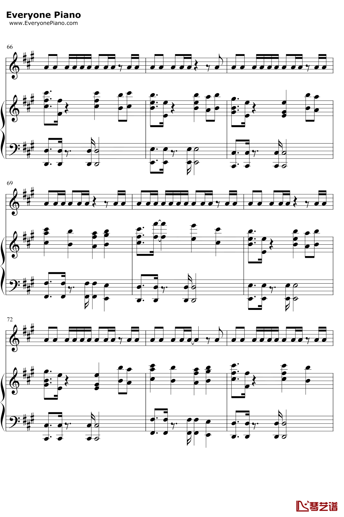 野狼Disco钢琴谱8-宝石Gem