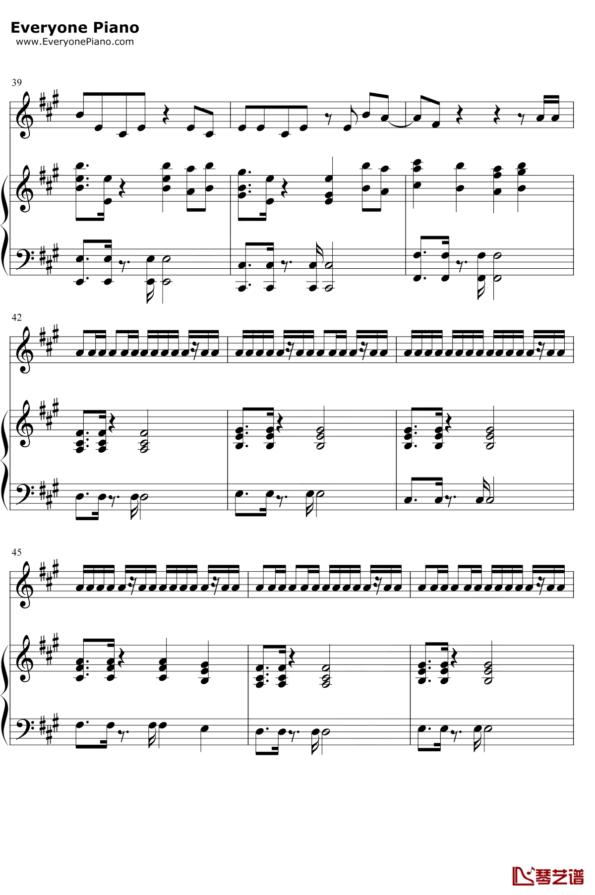 野狼Disco钢琴谱5-宝石Gem