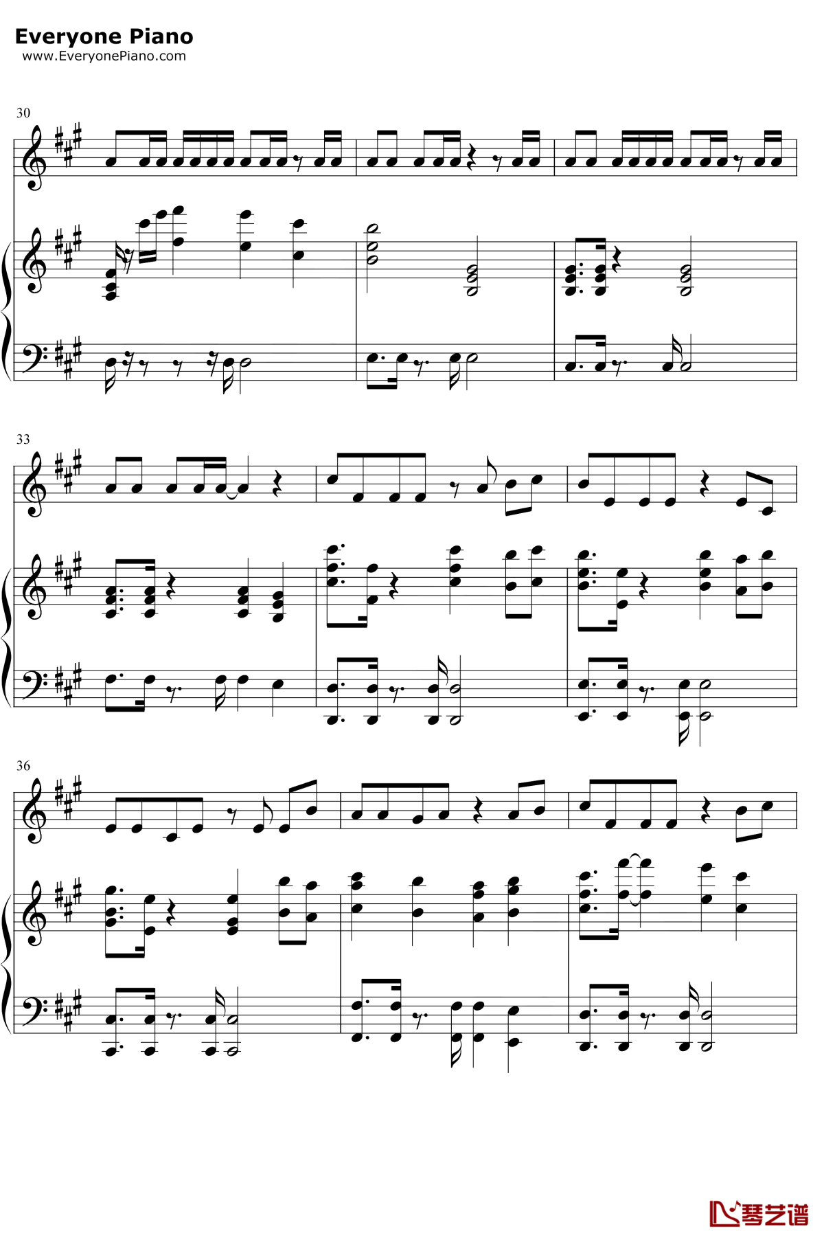 野狼Disco钢琴谱4-宝石Gem