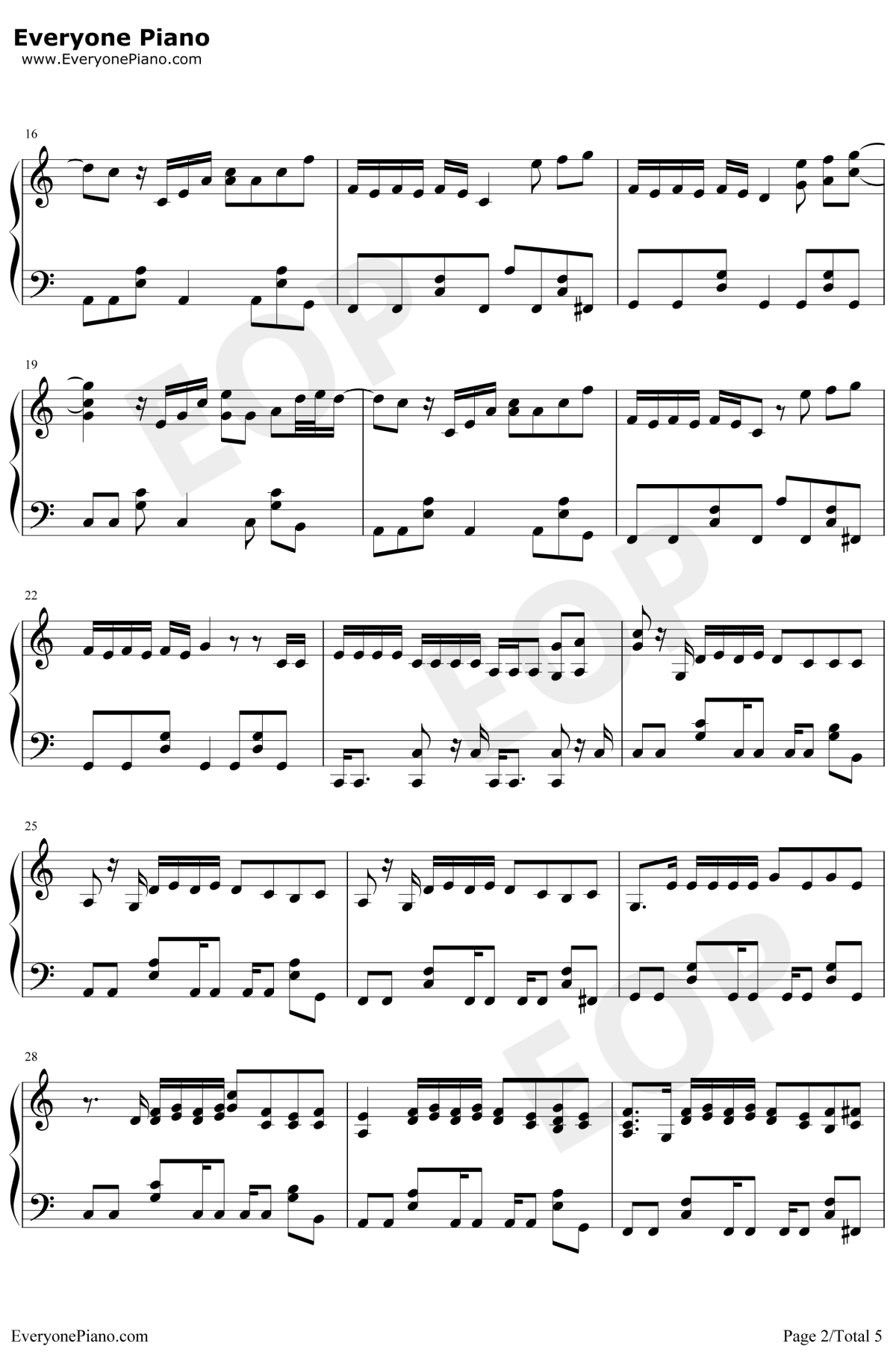 Me钢琴谱2-Taylor-Swift