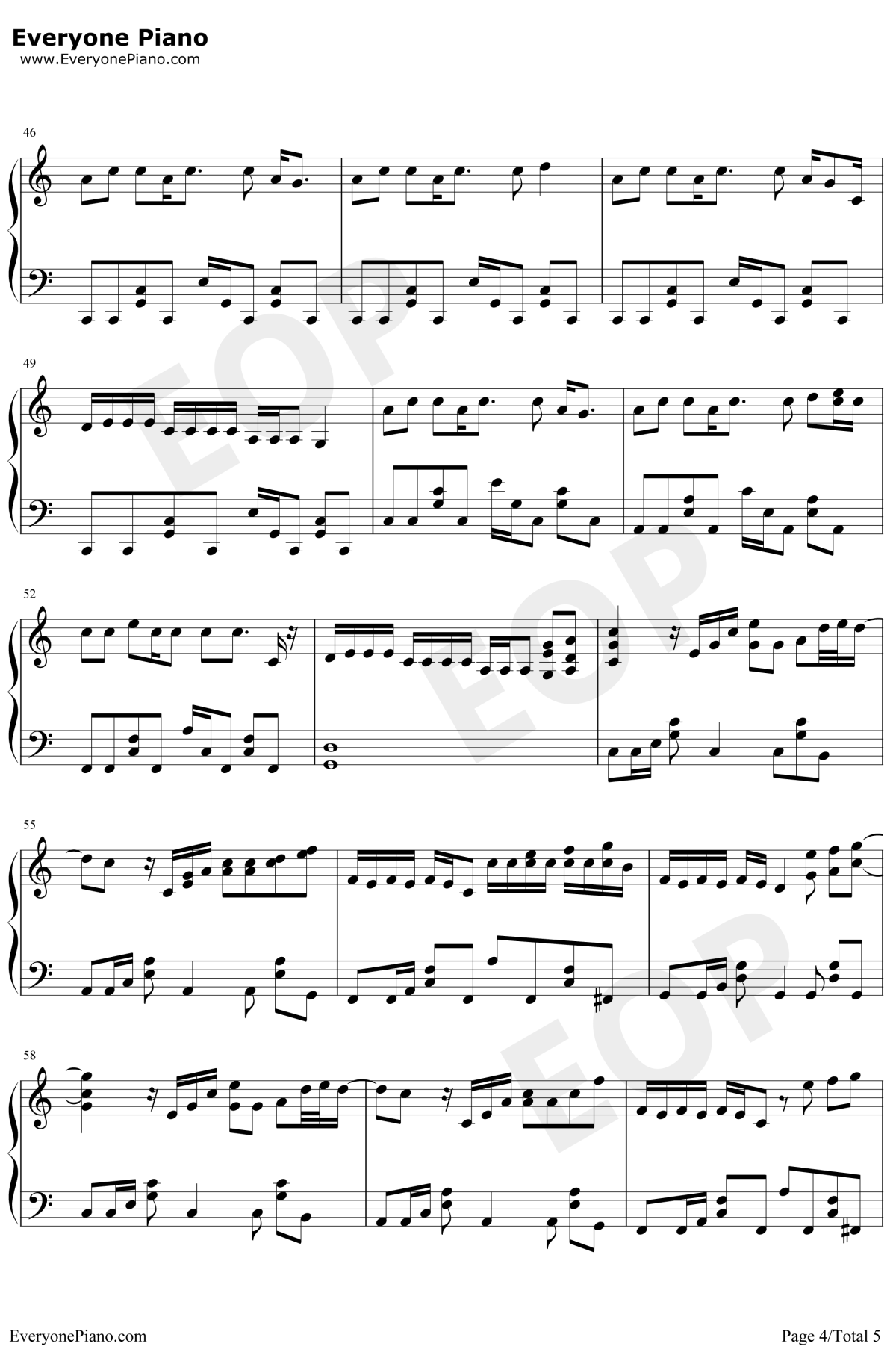 Me钢琴谱4-Taylor-Swift