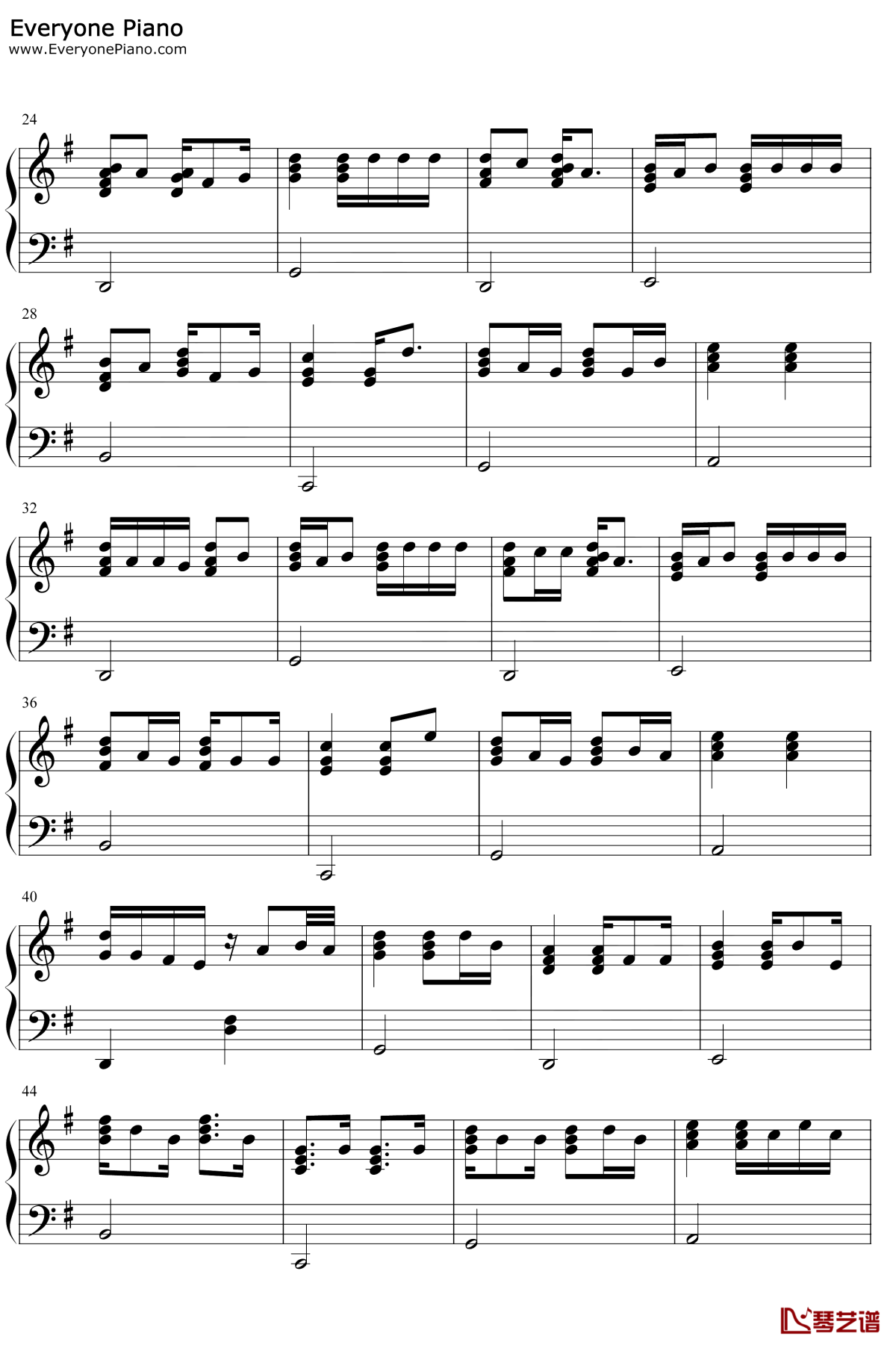 清新的小女孩钢琴谱2-思安贵