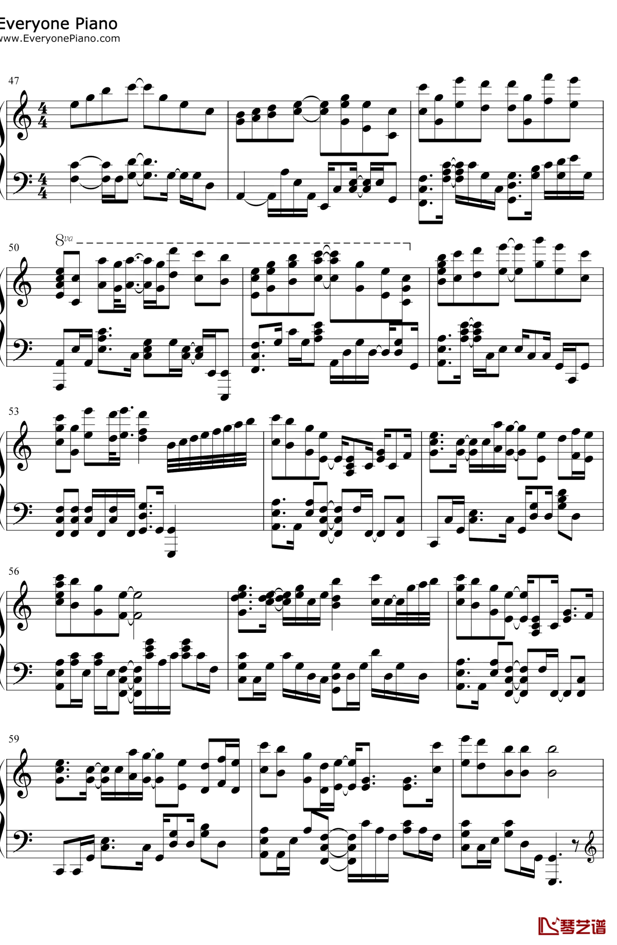 好想爱这个世界啊钢琴谱4-华晨宇