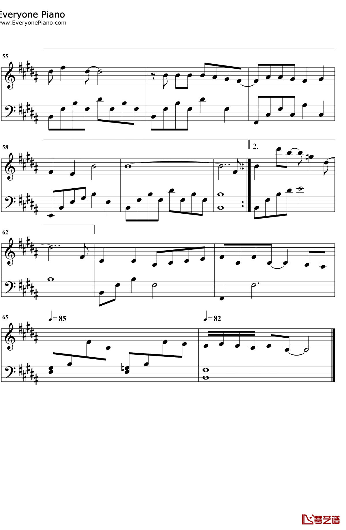 这种感觉就是爱钢琴谱4-曾之乔