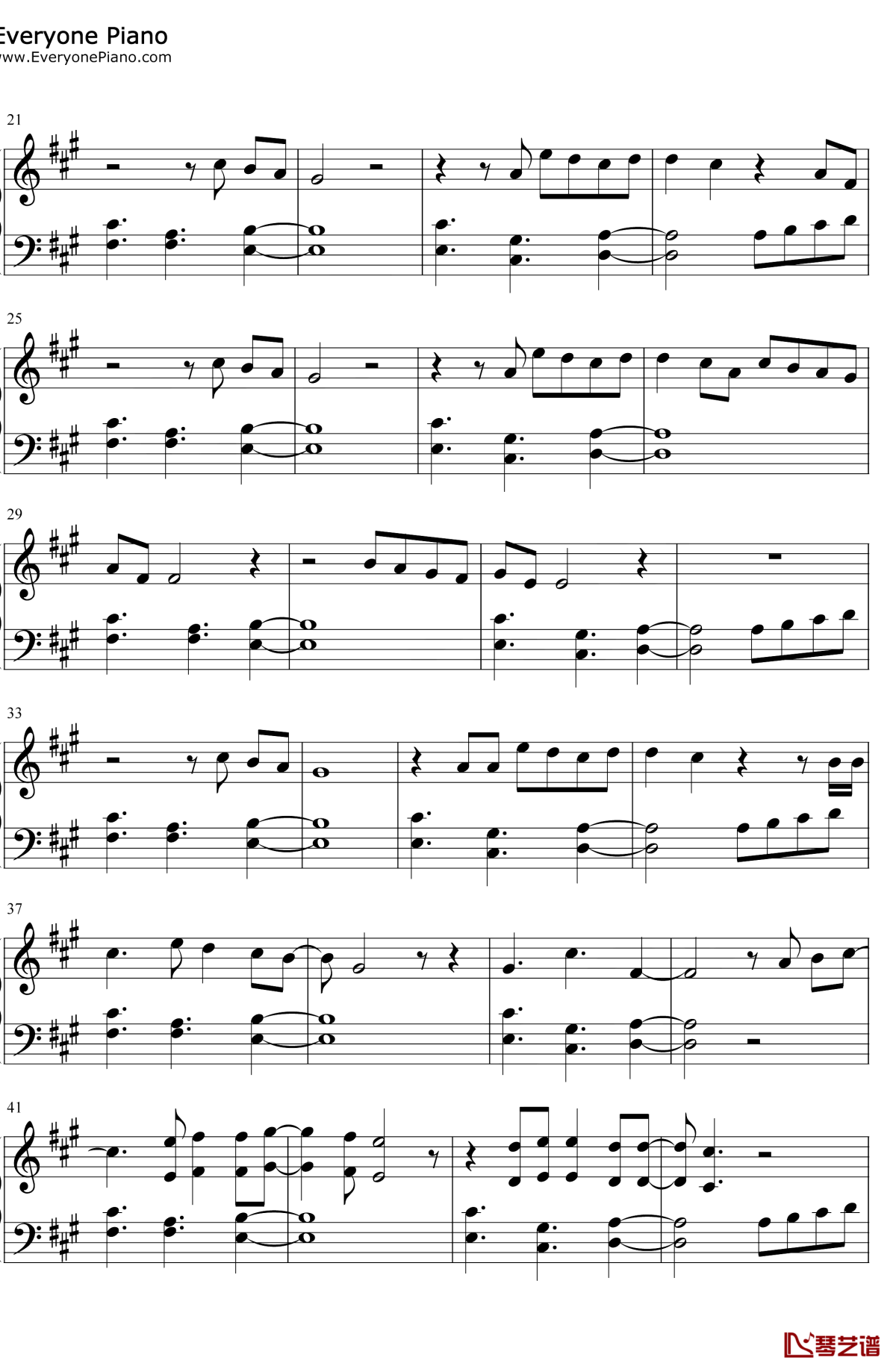 Everything-I-Wanted钢琴谱2-Billie-Eilish