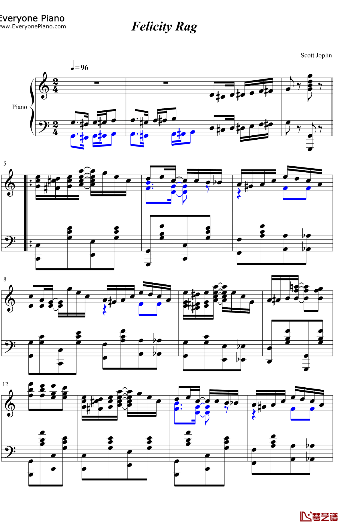 Felicity-Rag钢琴谱1-Scott-Joplin