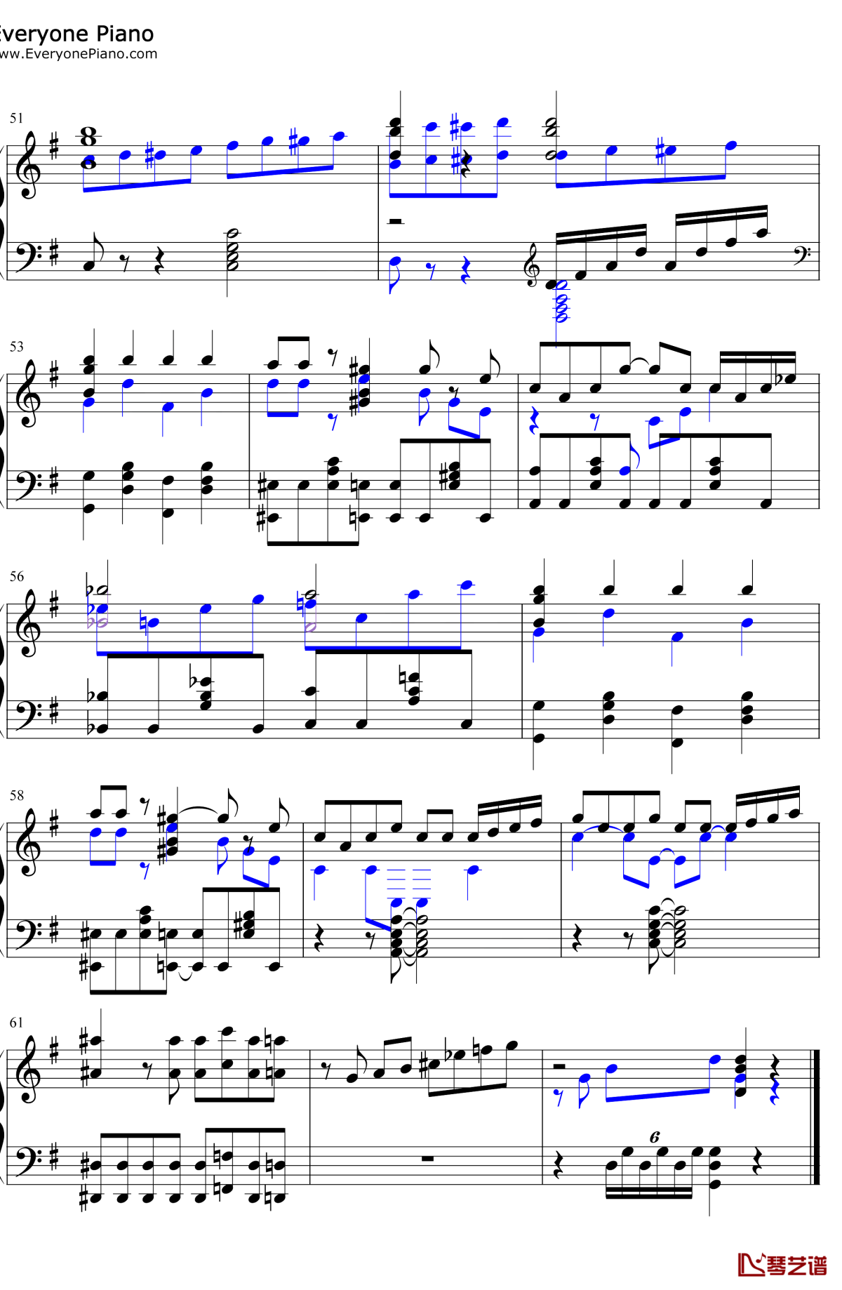 ファールプレーにくらり钢琴谱5-分岛花音